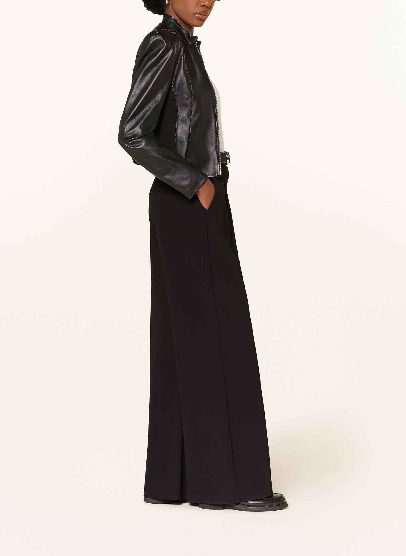 PATRIZIA PEPE Wide-leg trousers: BLACK