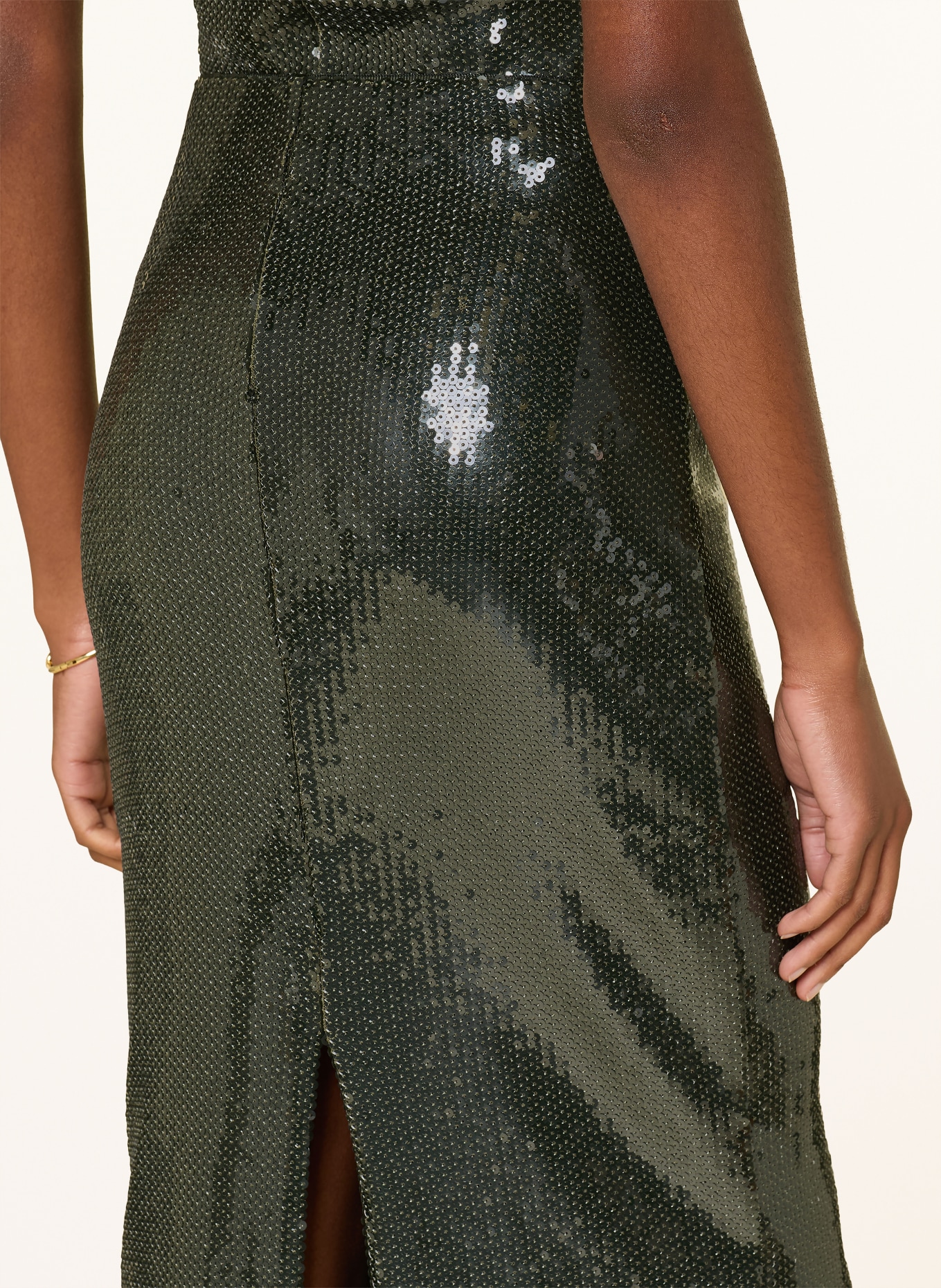 PATRIZIA PEPE Sequin skirt: DARK GREEN