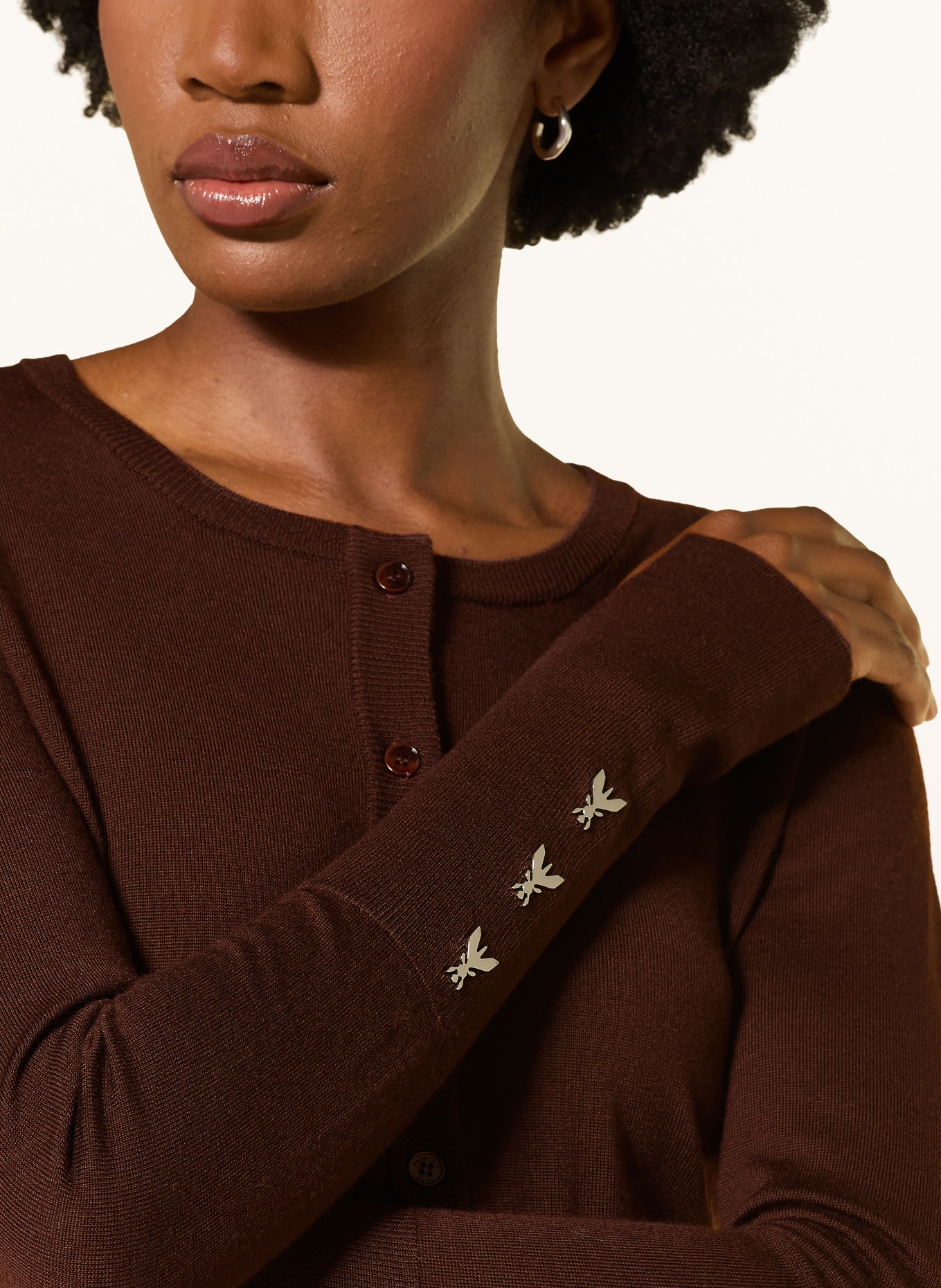 PATRIZIA PEPE Vest: MARRON FONCÉ