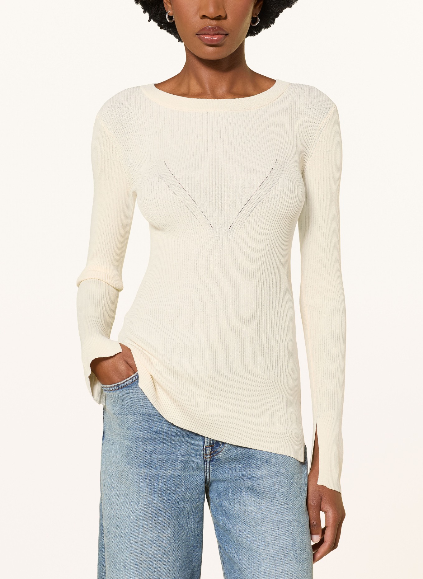 PATRIZIA PEPE Longsleeve: CRÈME