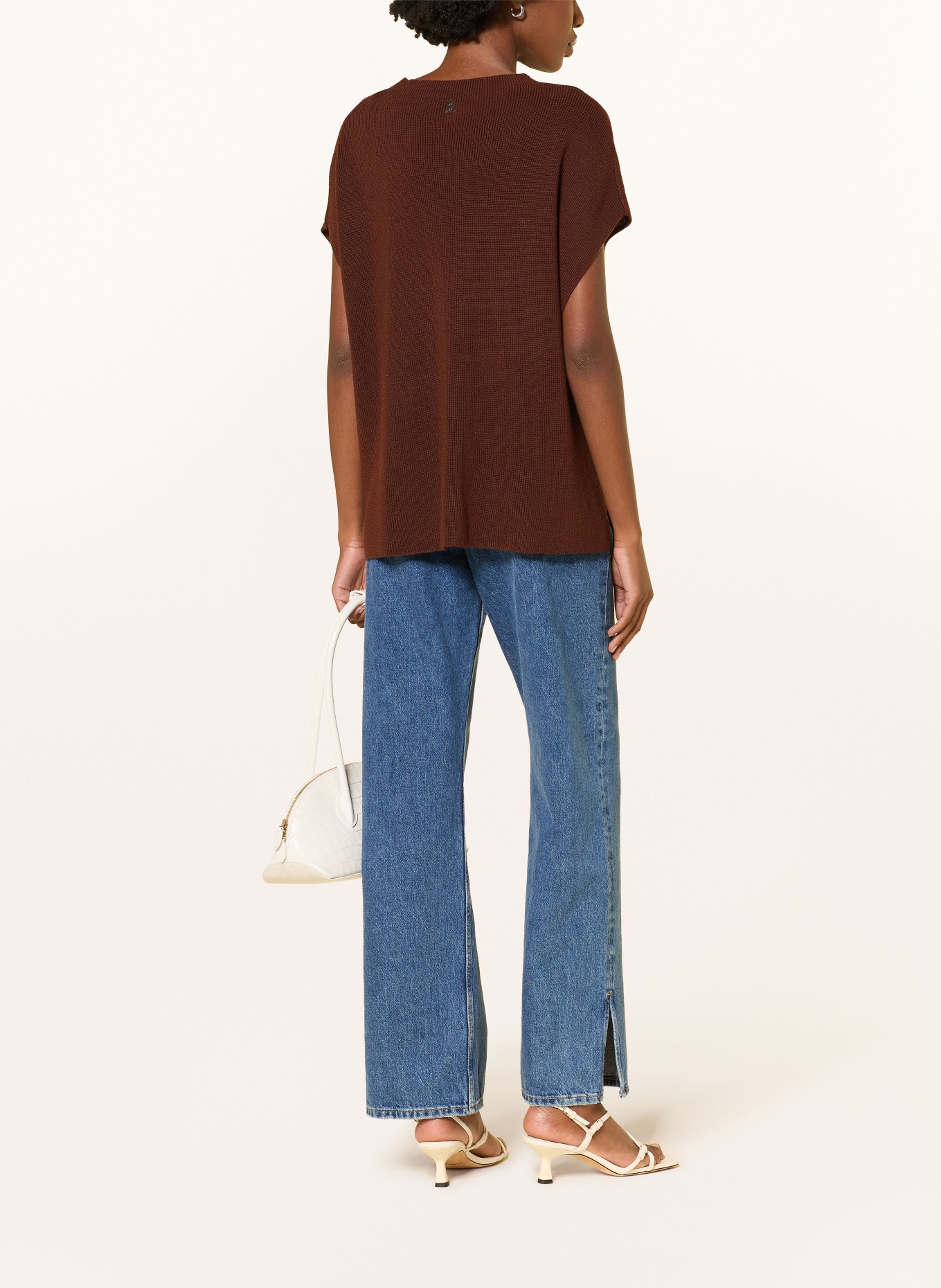 PATRIZIA PEPE Poncho: MARRON FONCÉ