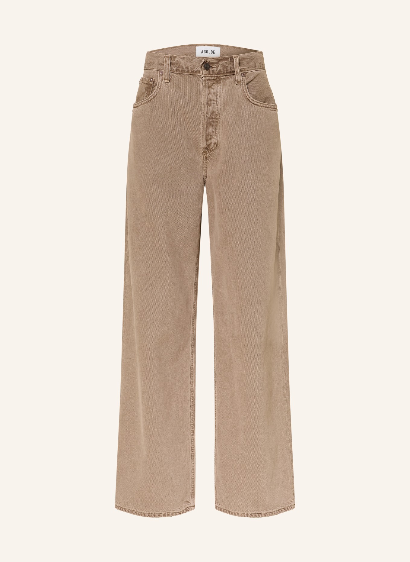 AGOLDE Jeansy wide leg LOW SLUNG BAGGY: trail md grey brown