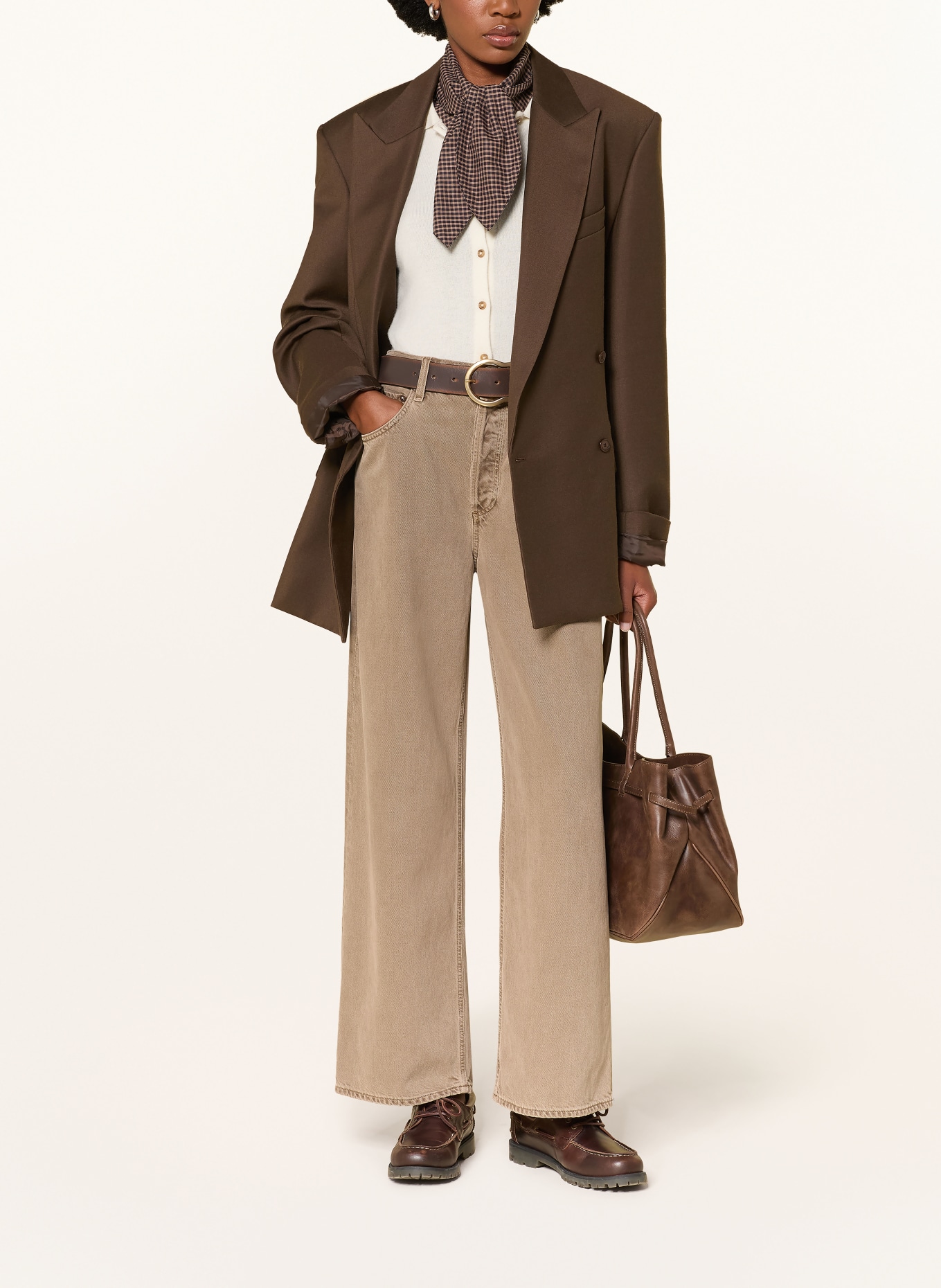 AGOLDE Jeansy wide leg LOW SLUNG BAGGY: trail md grey brown