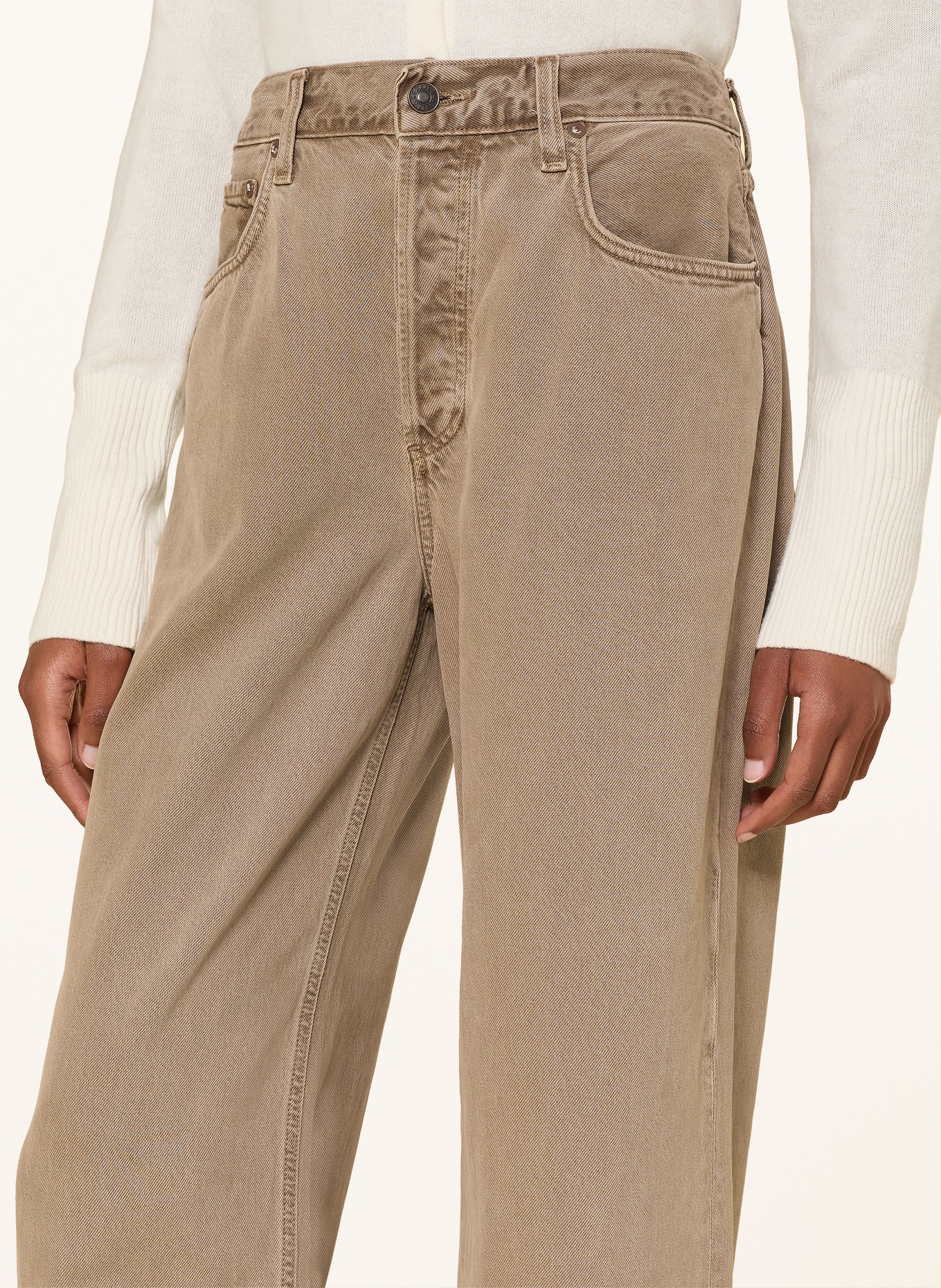 AGOLDE Jeansy wide leg LOW SLUNG BAGGY: trail md grey brown