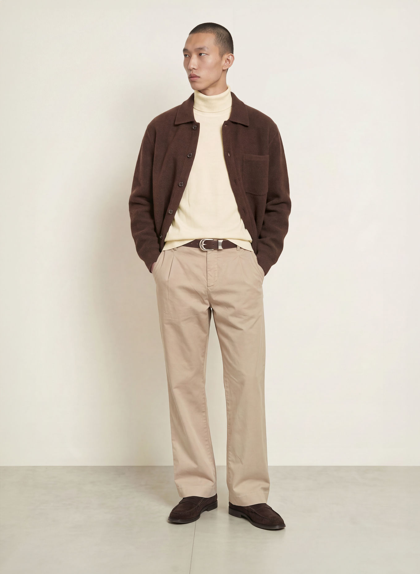 PAUL Rollkragenpullover aus Merinowolle: CREME