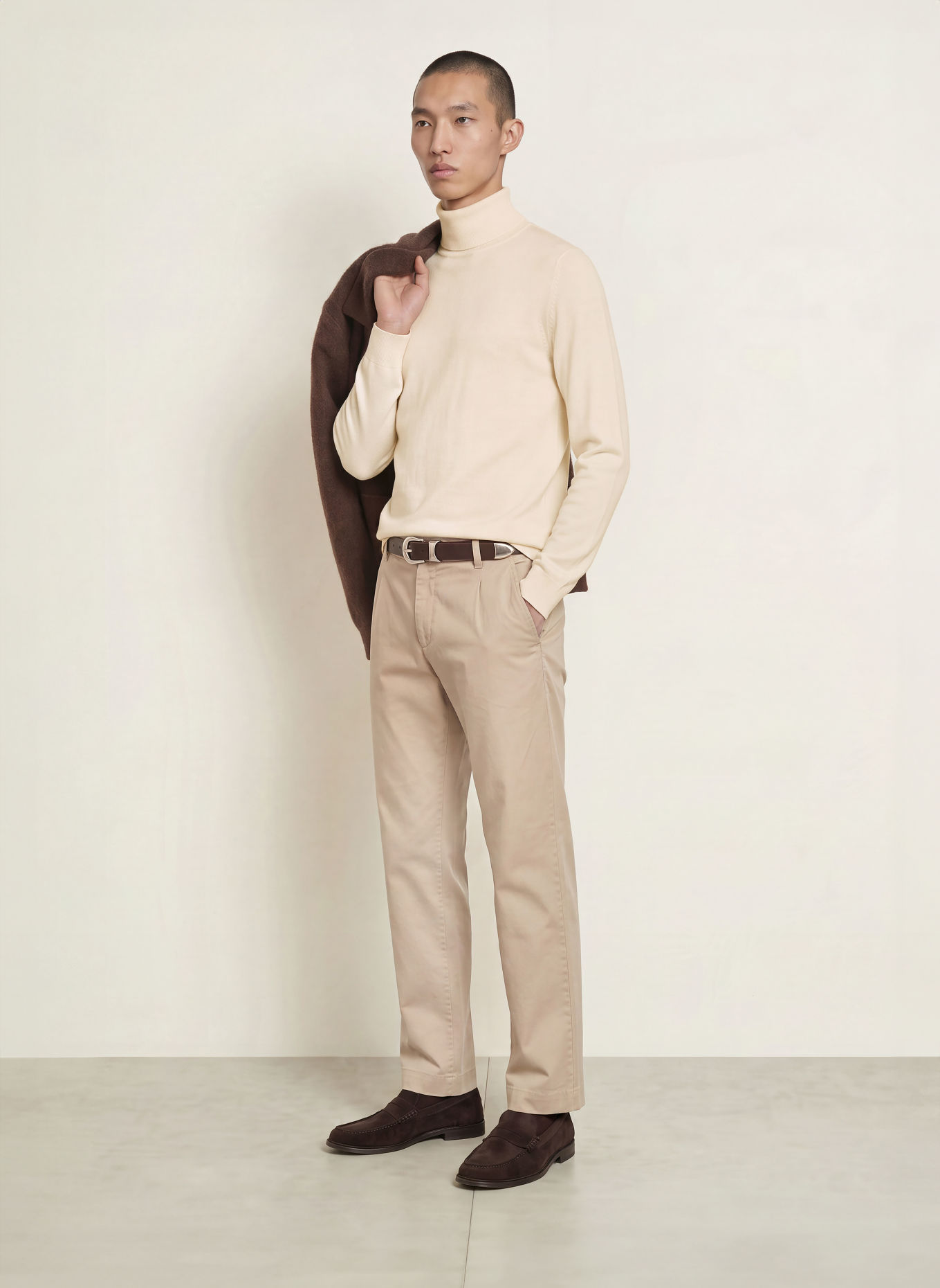 PAUL Rollkragenpullover aus Merinowolle: CREME