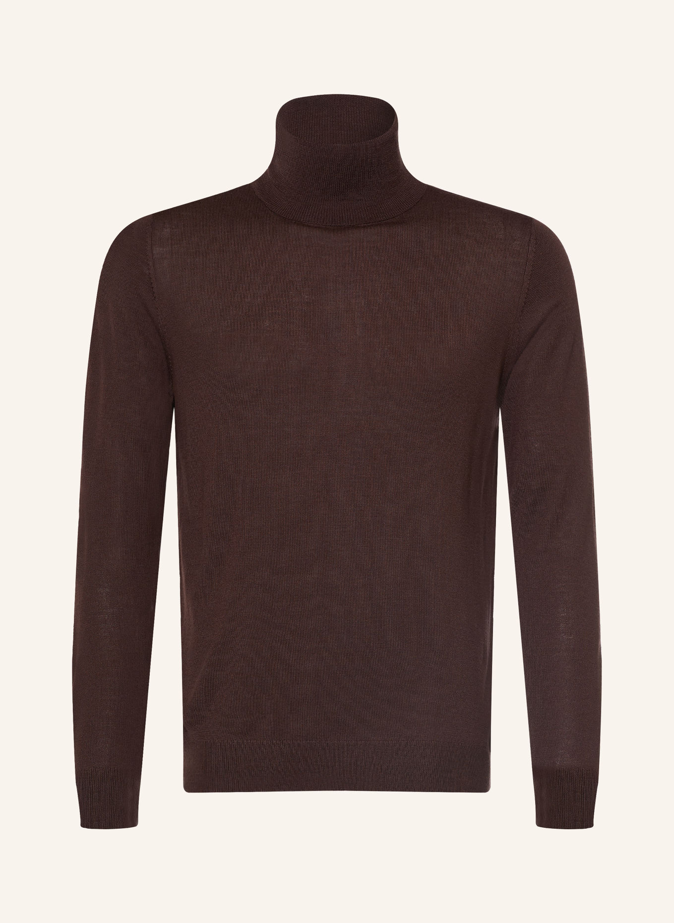 PAUL Rollkragenpullover aus Merinowolle: DUNKELBRAUN