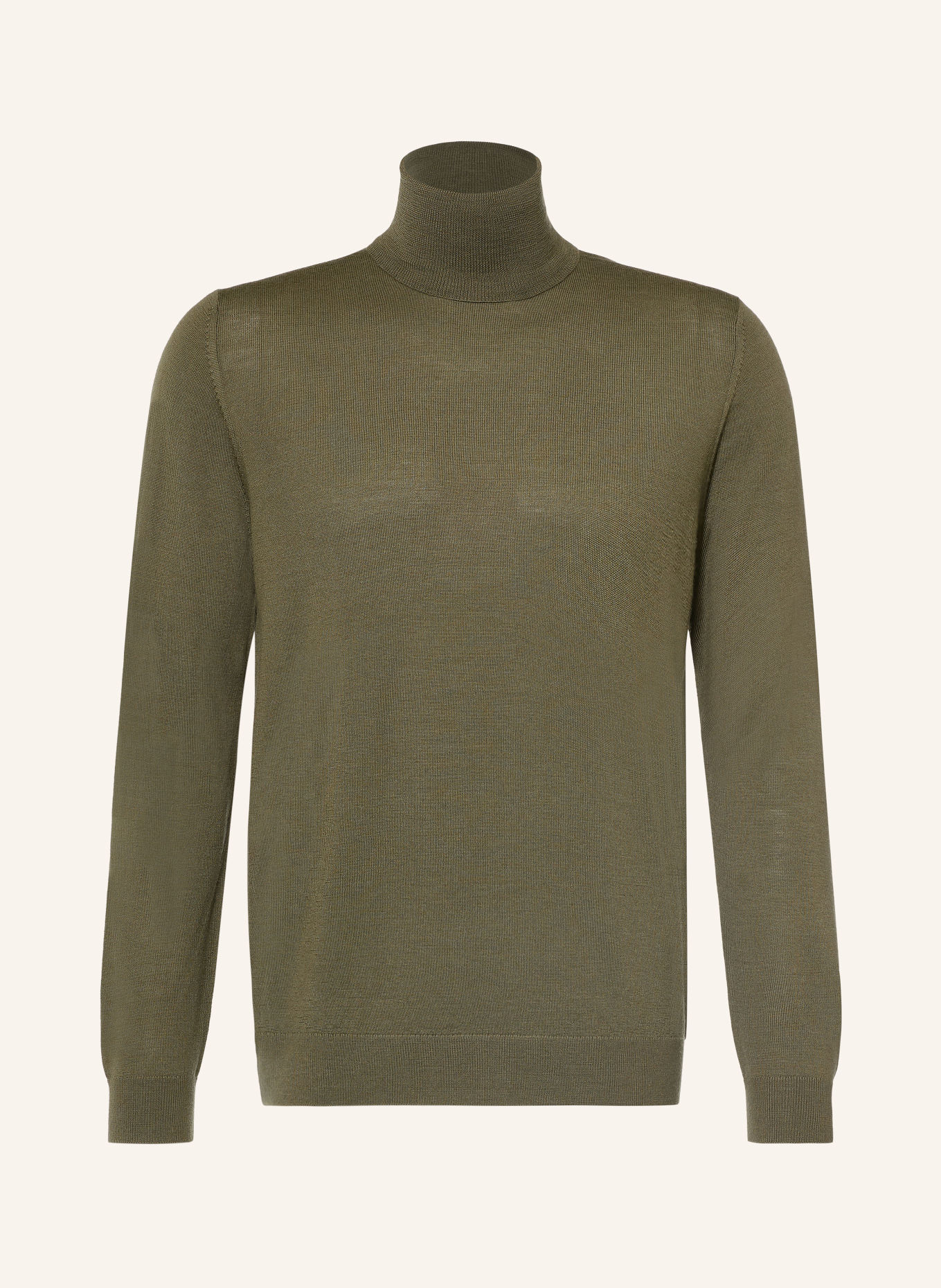 PAUL Rollkragenpullover aus Merinowolle: OLIV