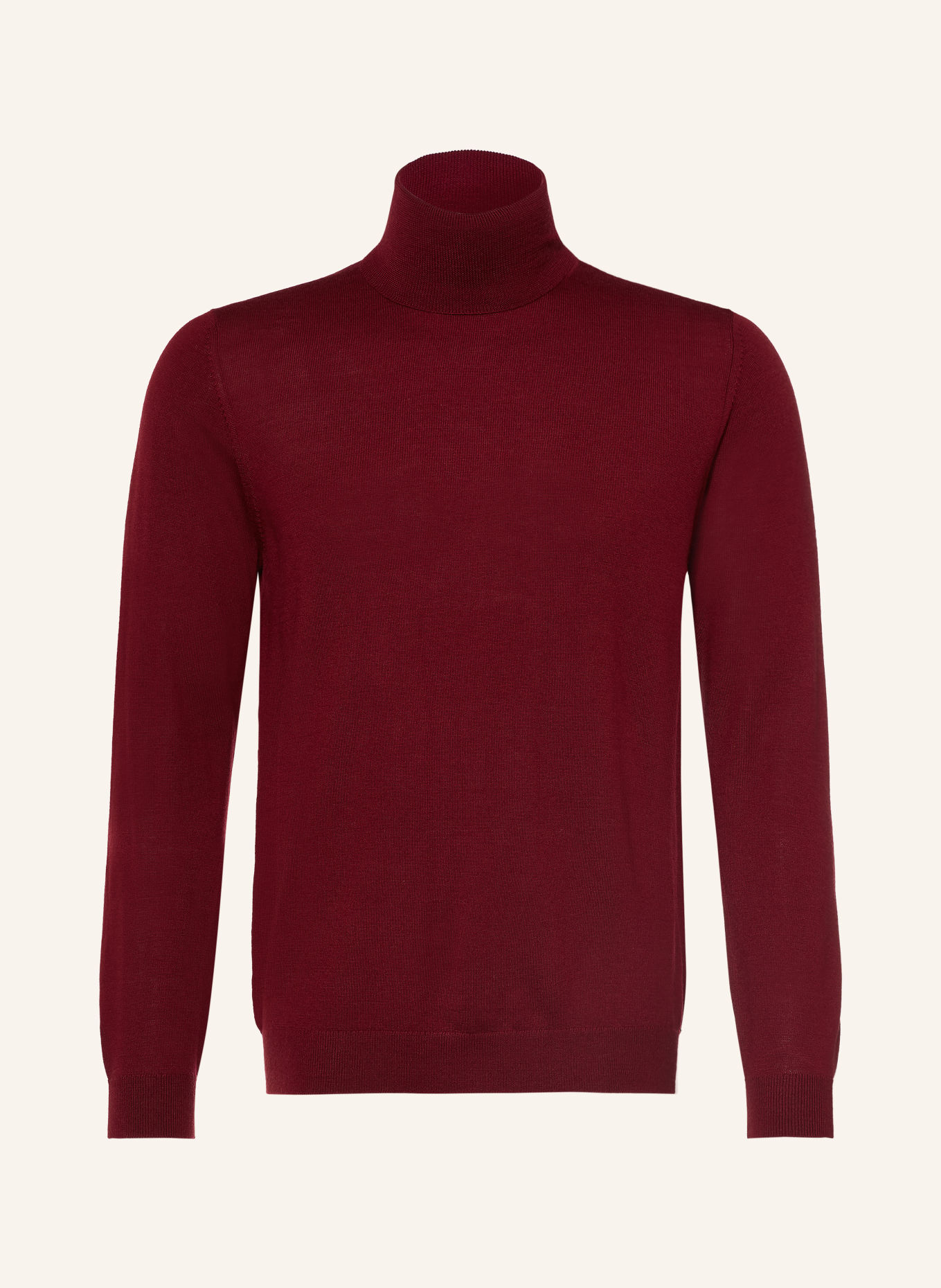 PAUL Rollkragenpullover aus Merinowolle: DUNKELROT