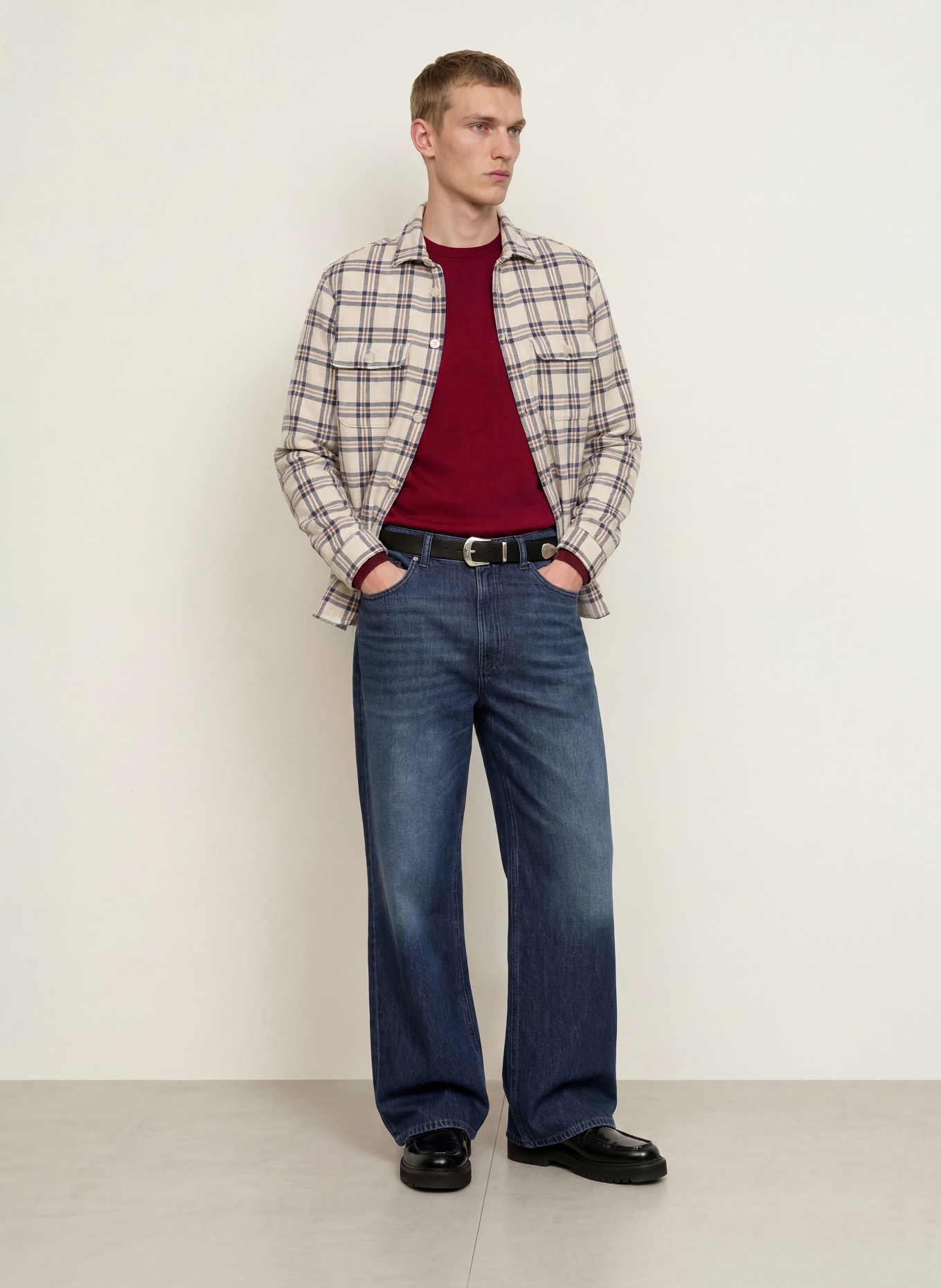 PAUL Pullover: DUNKELROT