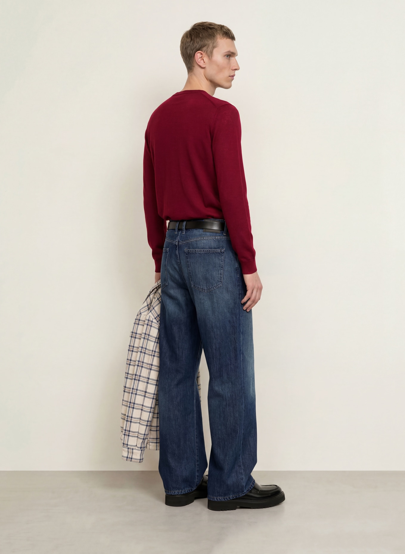PAUL Pullover: DUNKELROT