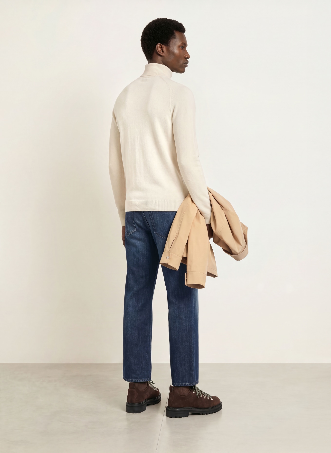PAUL Rollkragenpullover aus Cashmere: WEISS