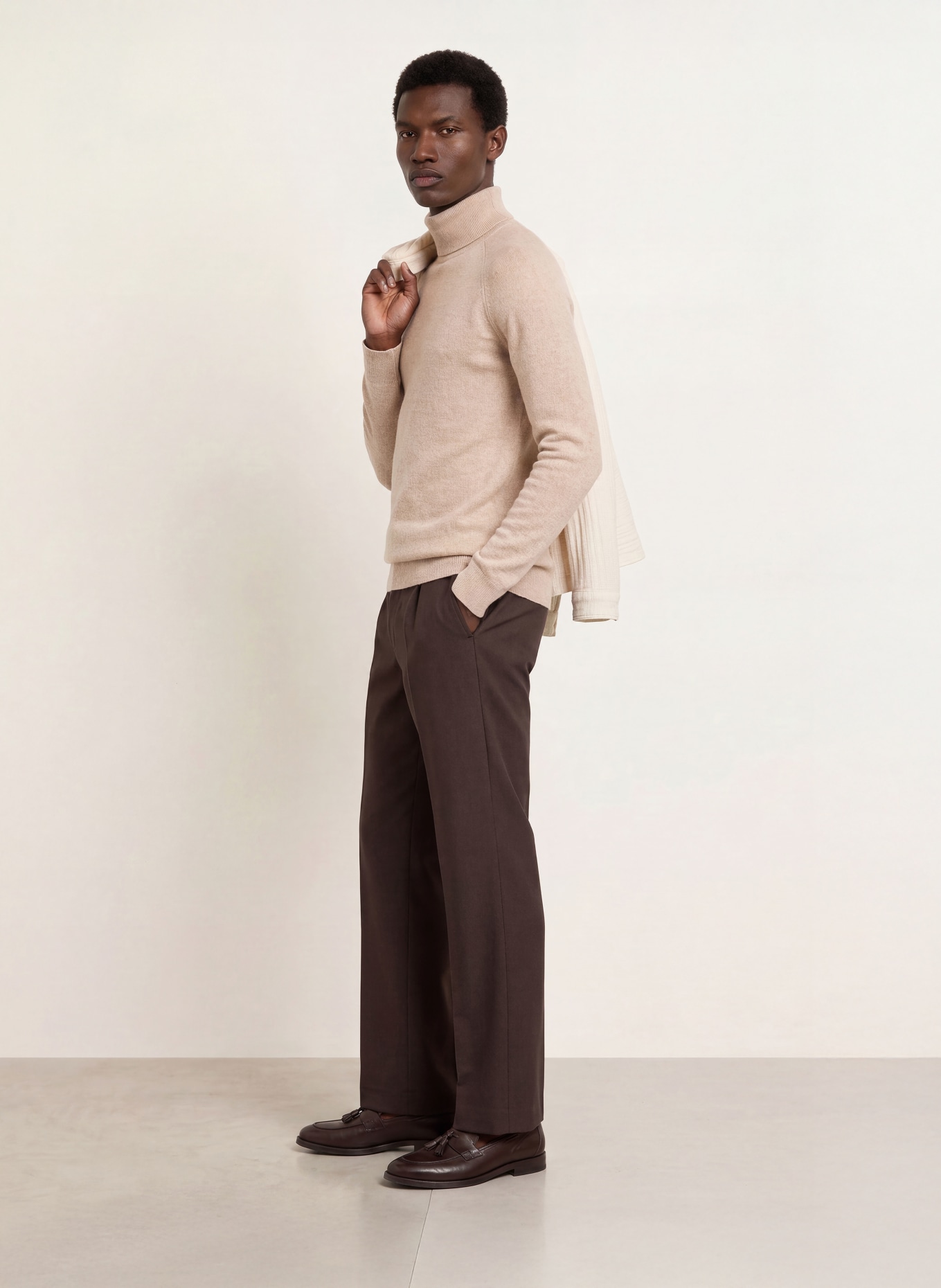 PAUL Rollkragenpullover aus Cashmere: BEIGE