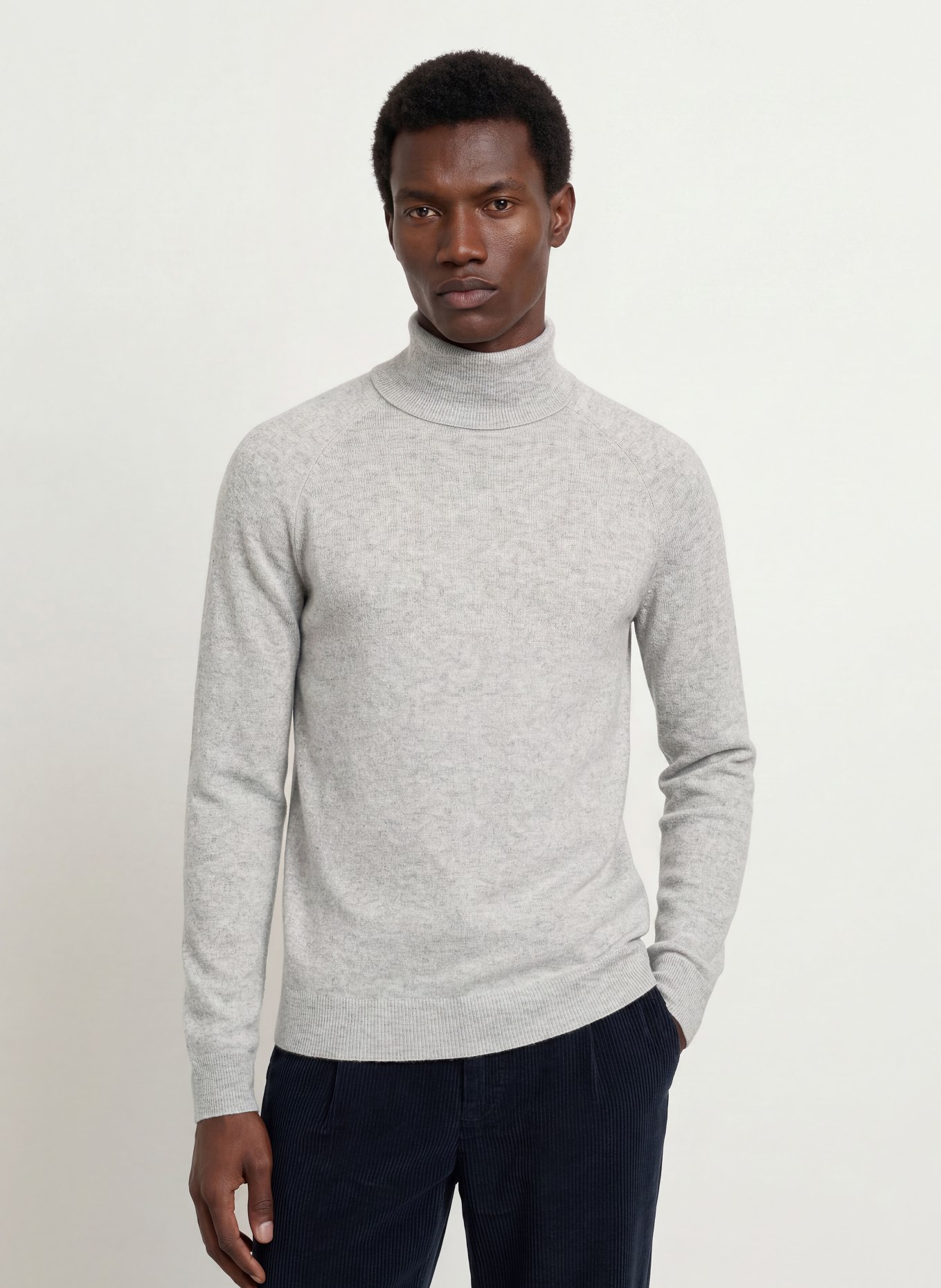 PAUL Rollkragenpullover aus Cashmere: HELLGRAU
