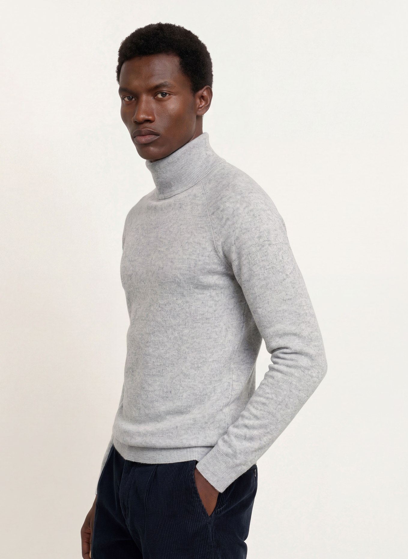 PAUL Rollkragenpullover aus Cashmere: HELLGRAU