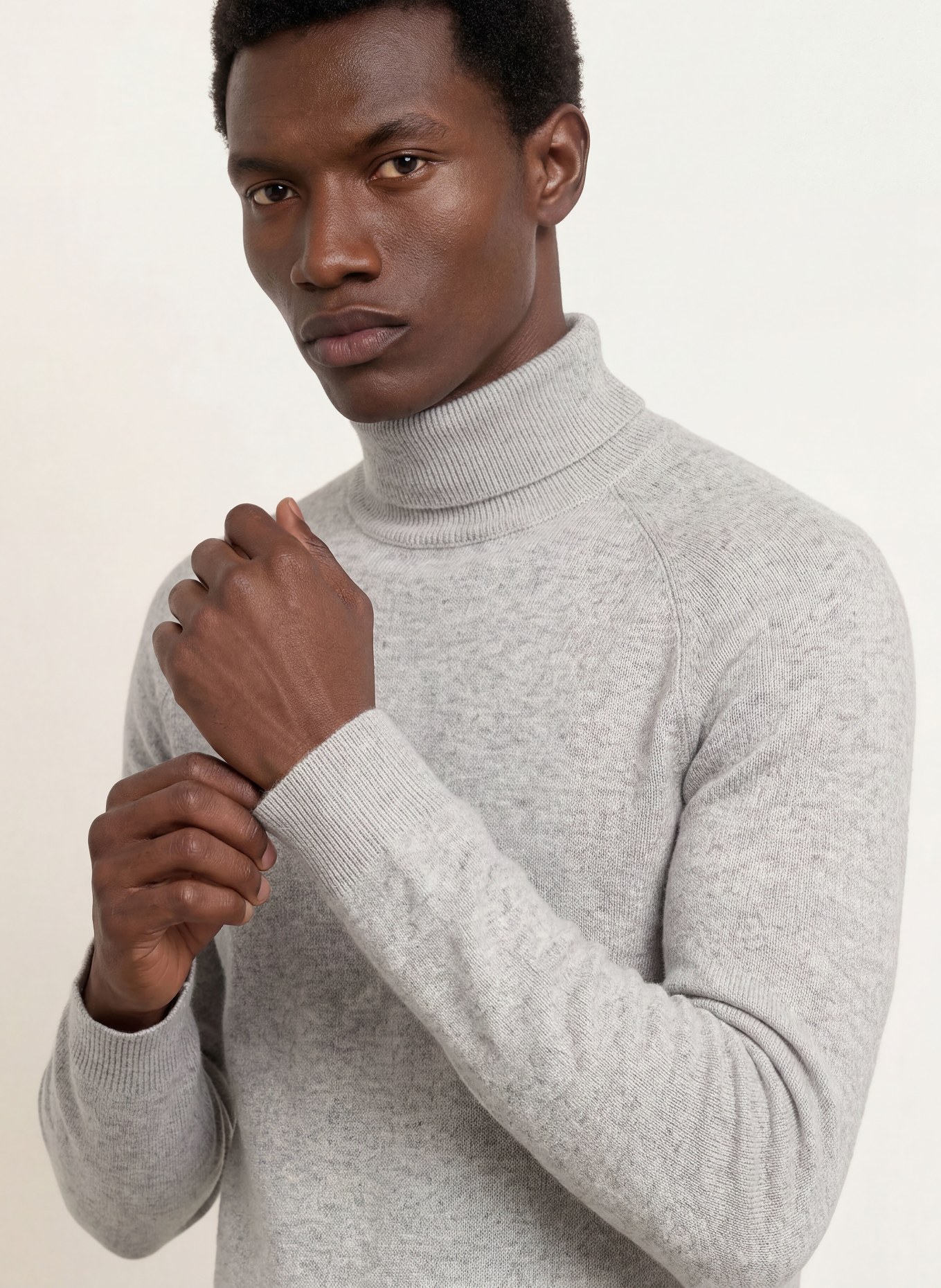 PAUL Rollkragenpullover aus Cashmere: HELLGRAU