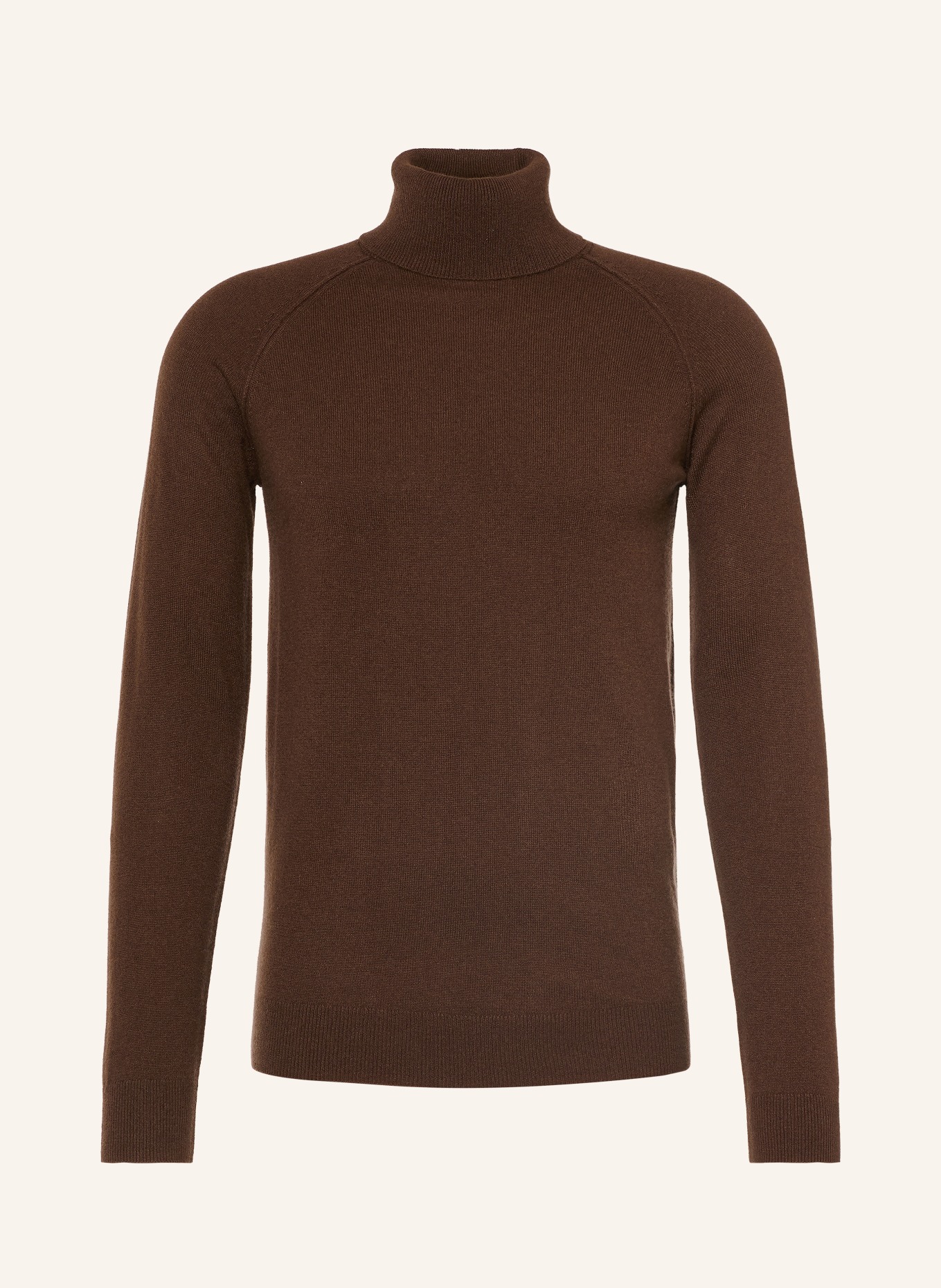 PAUL Cashmere turtleneck sweater: DARK BROWN