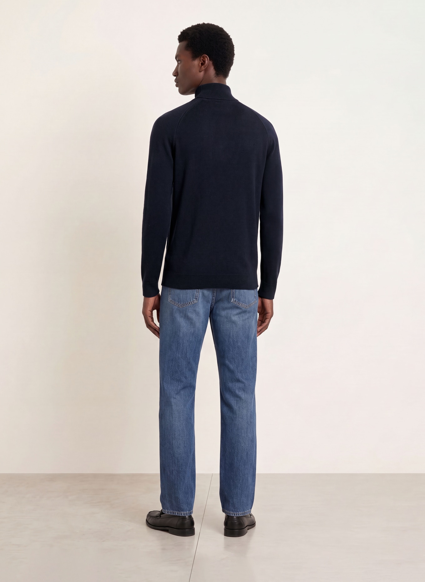 PAUL Cashmere turtleneck sweater: DARK BLUE