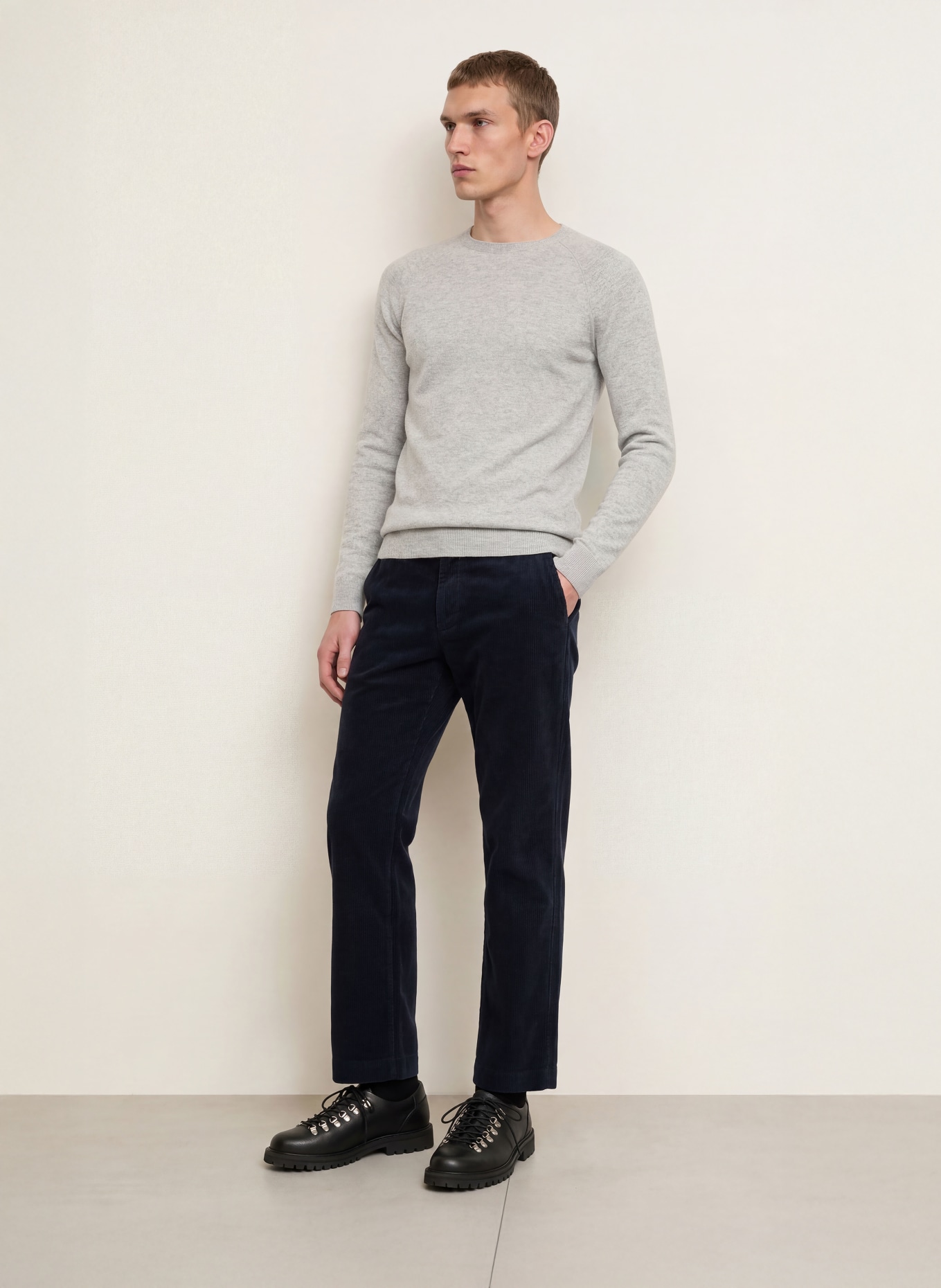 PAUL Cashmere Sweater: LIGHT GRAY