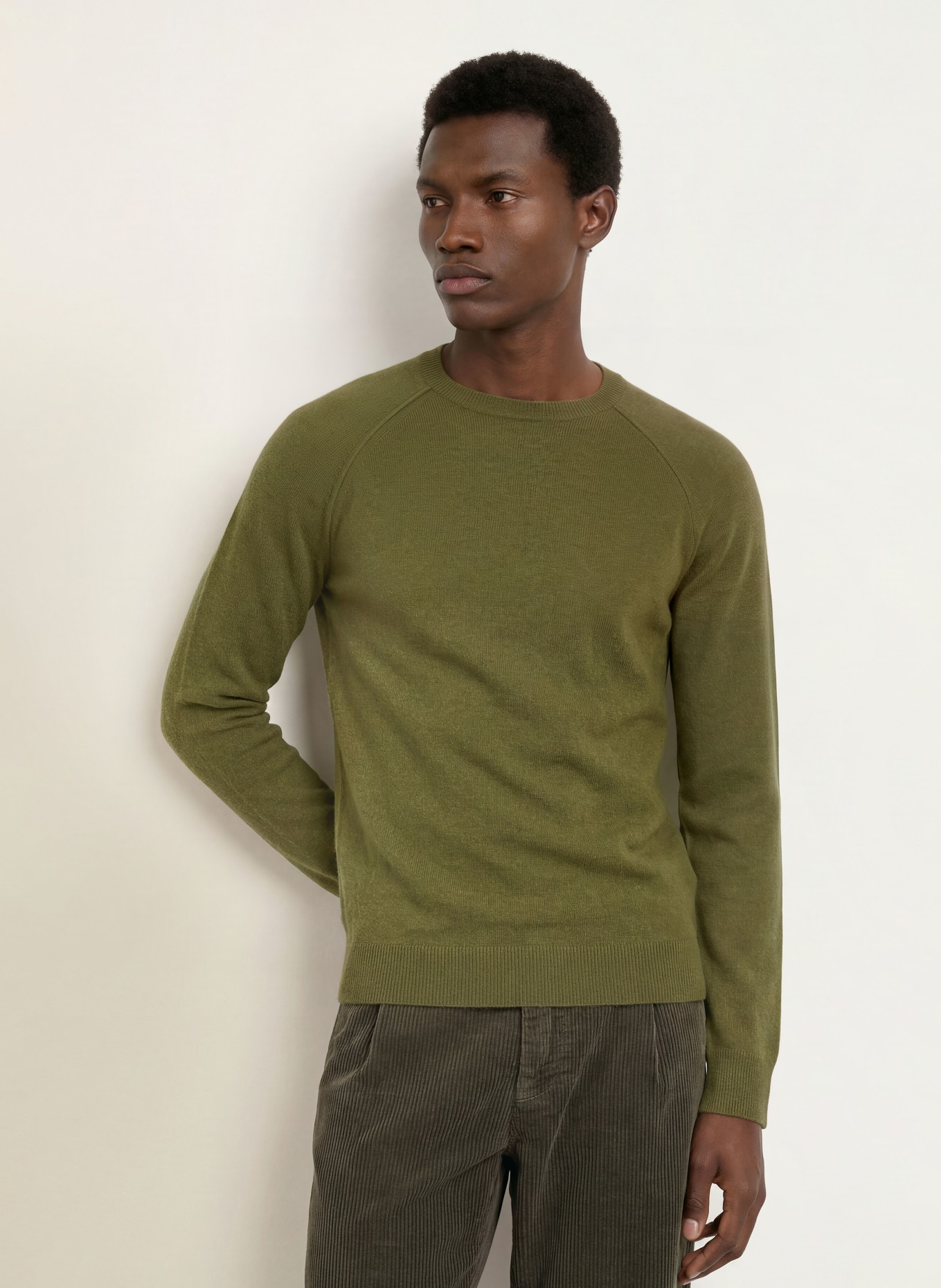 PAUL Cashmere Sweater: OLIVE