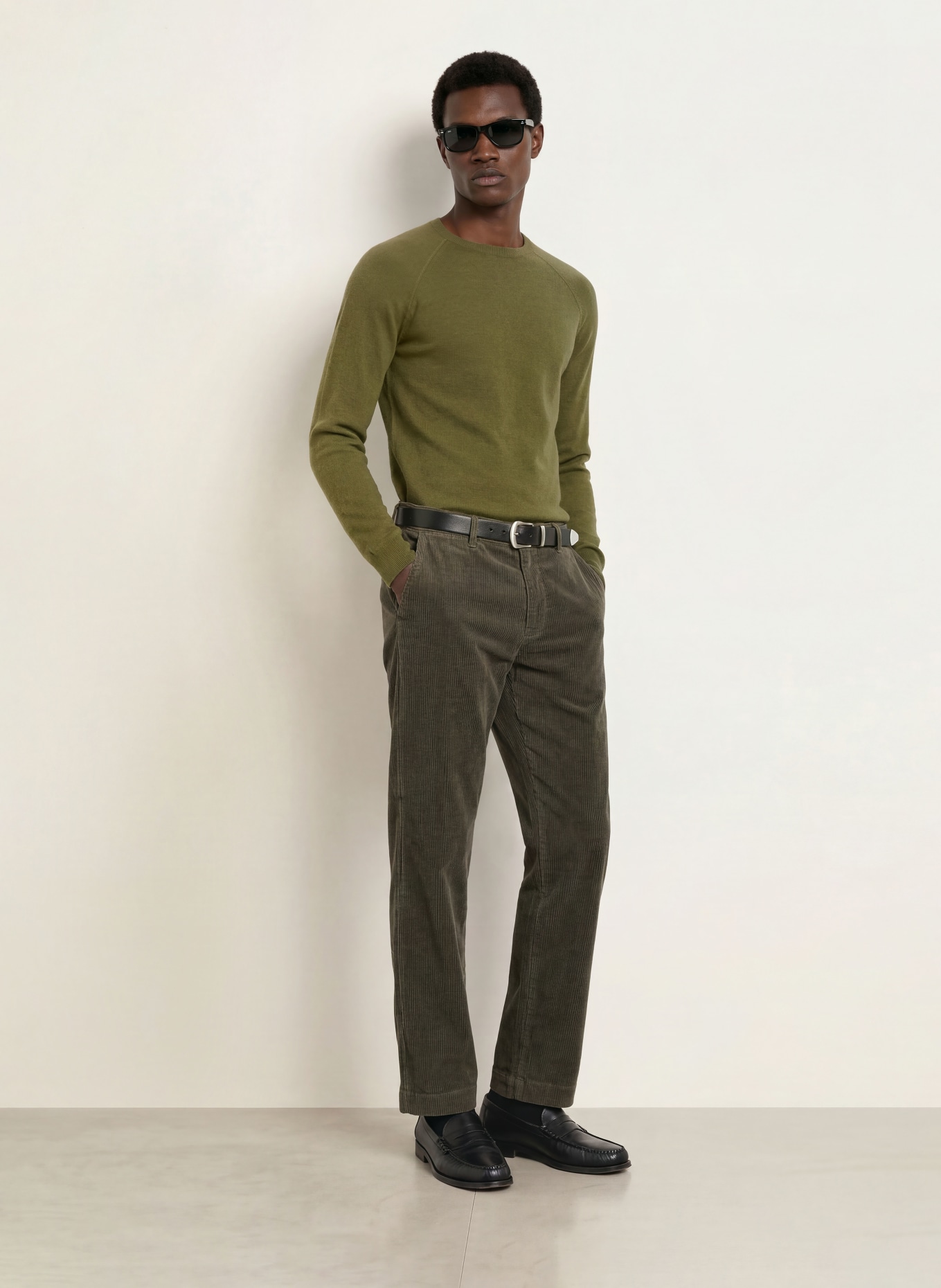PAUL Cashmere Sweater: OLIVE