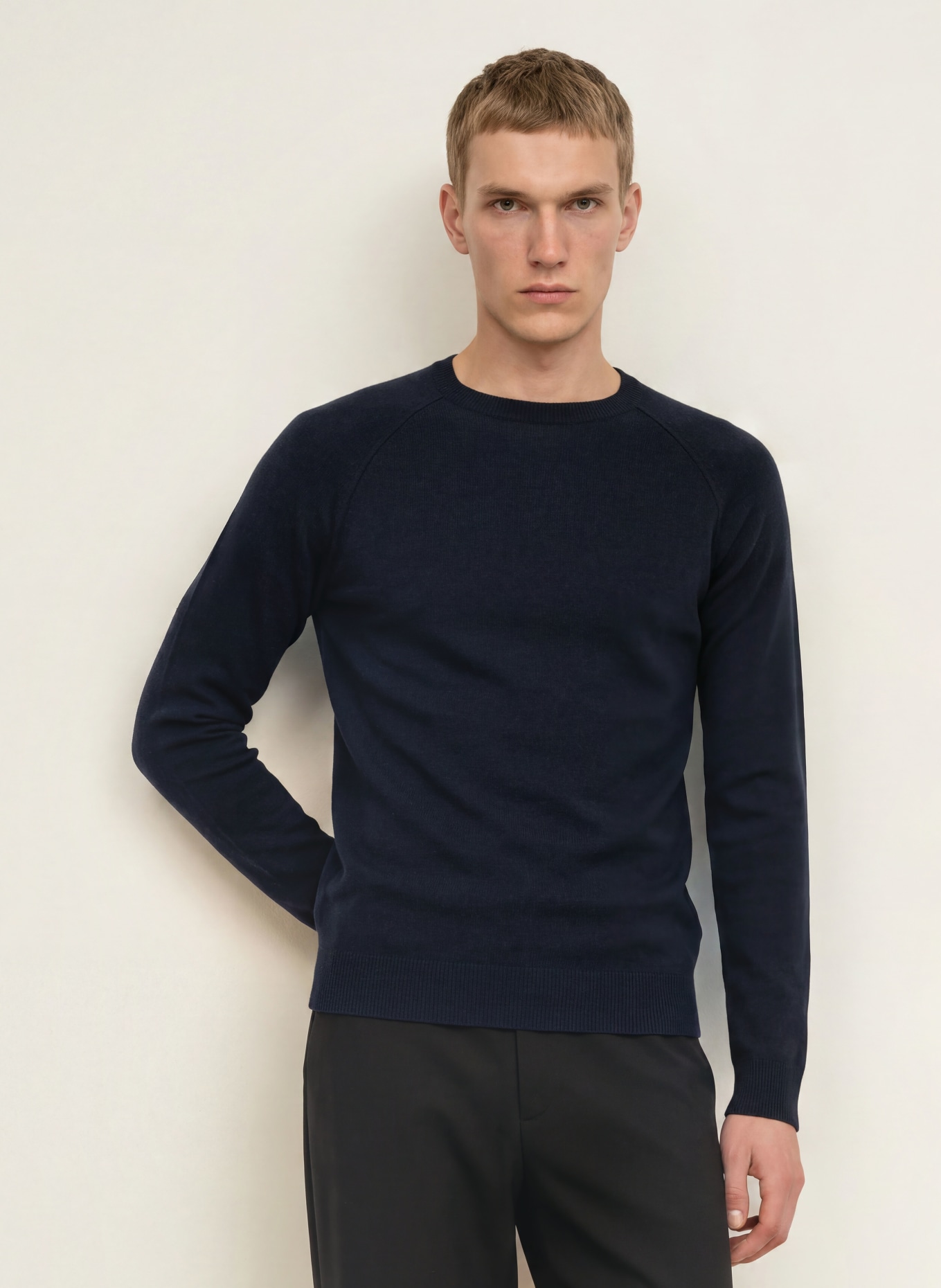 PAUL Cashmere Sweater: DARK BLUE