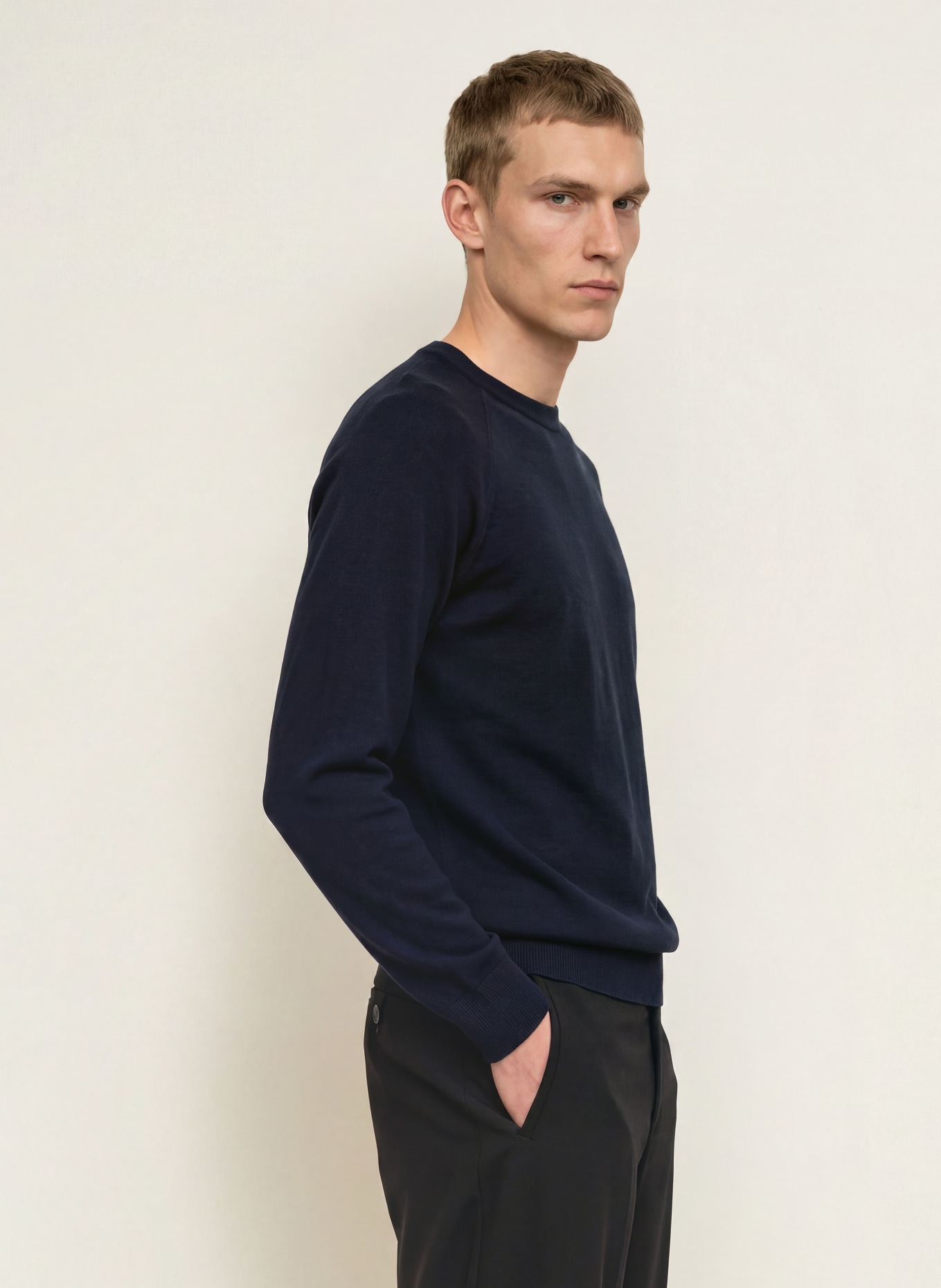 PAUL Cashmere Sweater: DARK BLUE