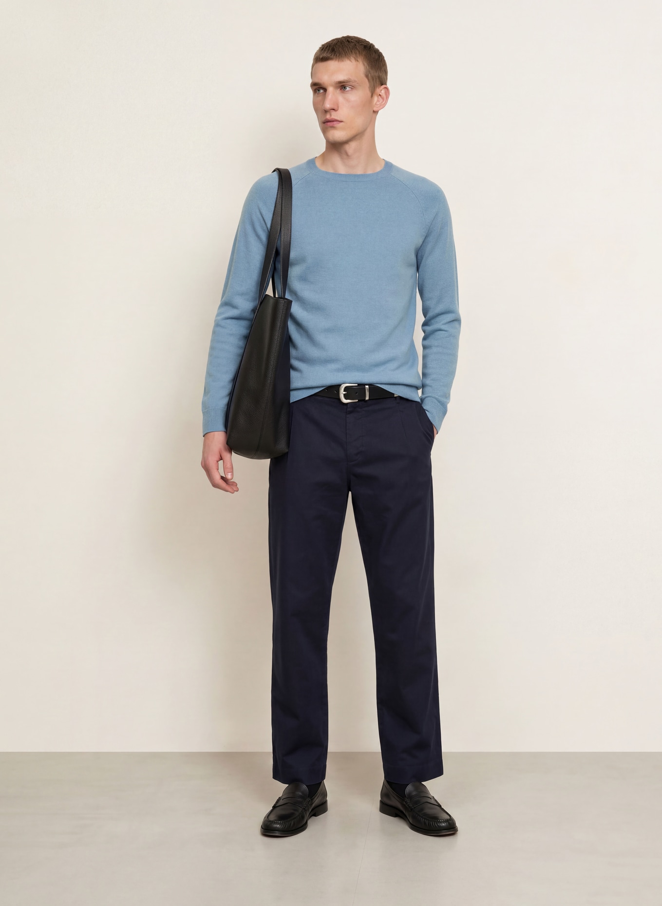 PAUL Cashmere Sweater: LIGHT BLUE