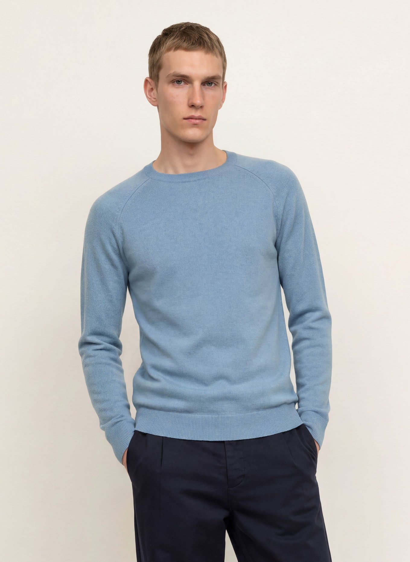 PAUL Cashmere Sweater: LIGHT BLUE