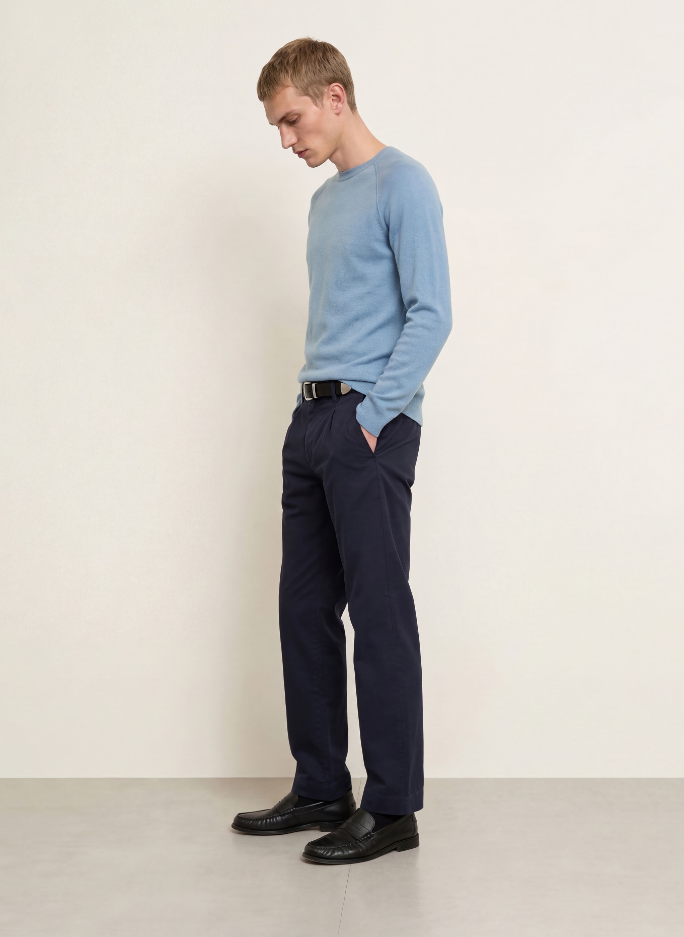 PAUL Cashmere Sweater: LIGHT BLUE