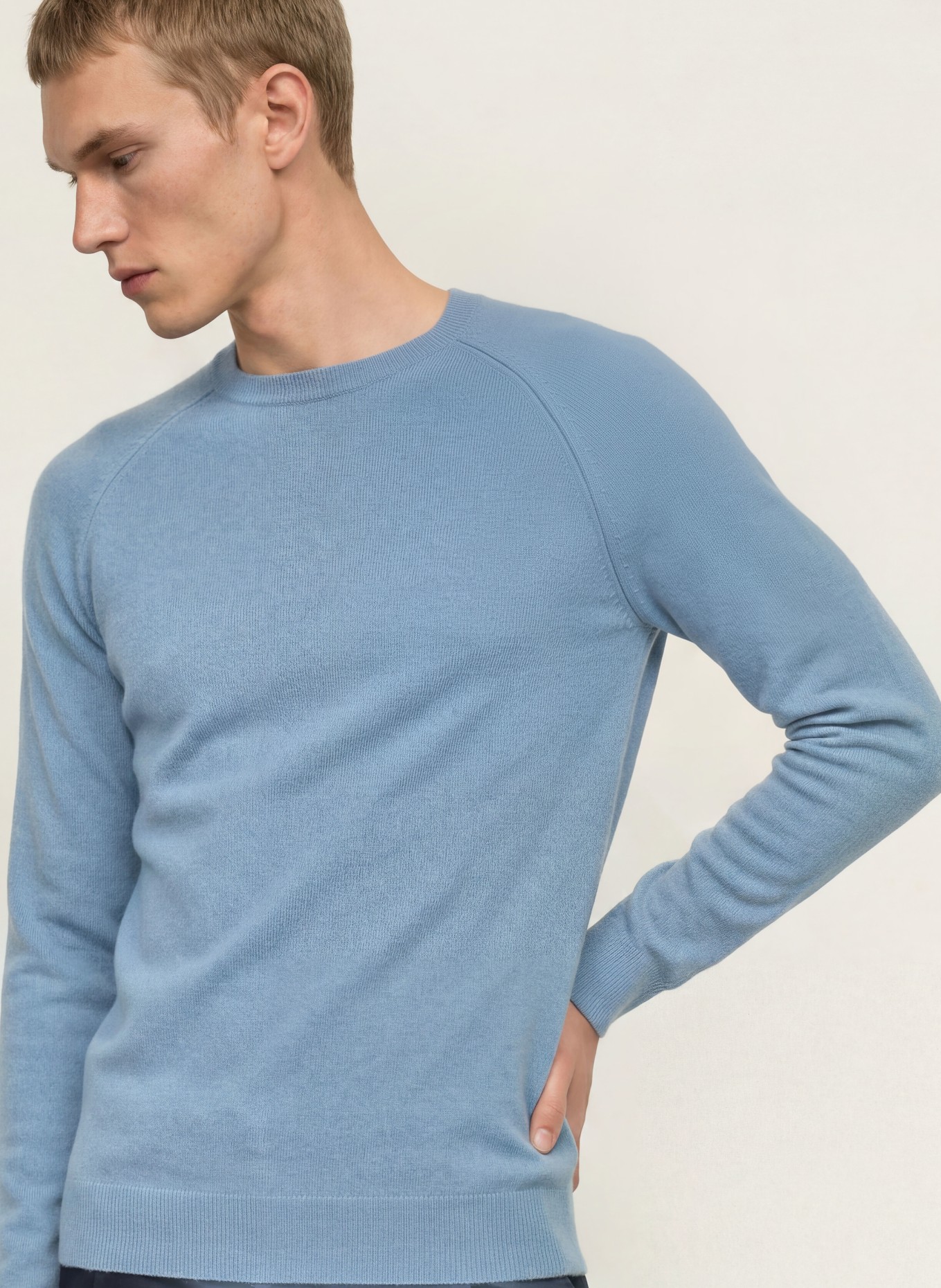 PAUL Cashmere Sweater: LIGHT BLUE