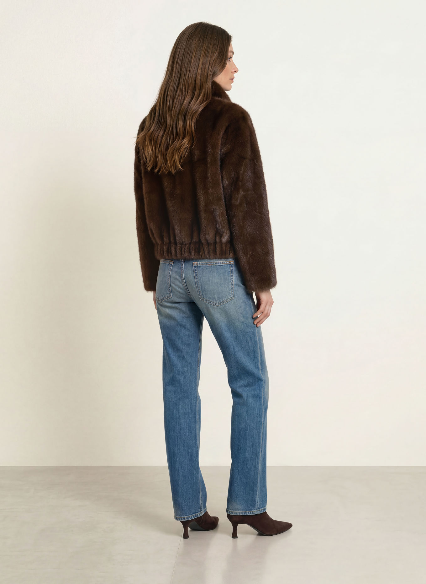 lilienfels Jas van imitatiebont: MARRON FONCÉ