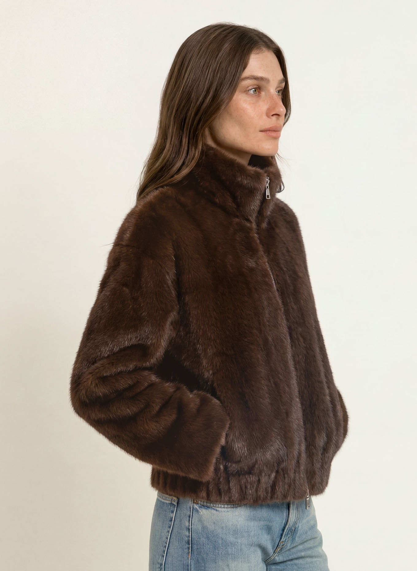 lilienfels Jas van imitatiebont: MARRON FONCÉ