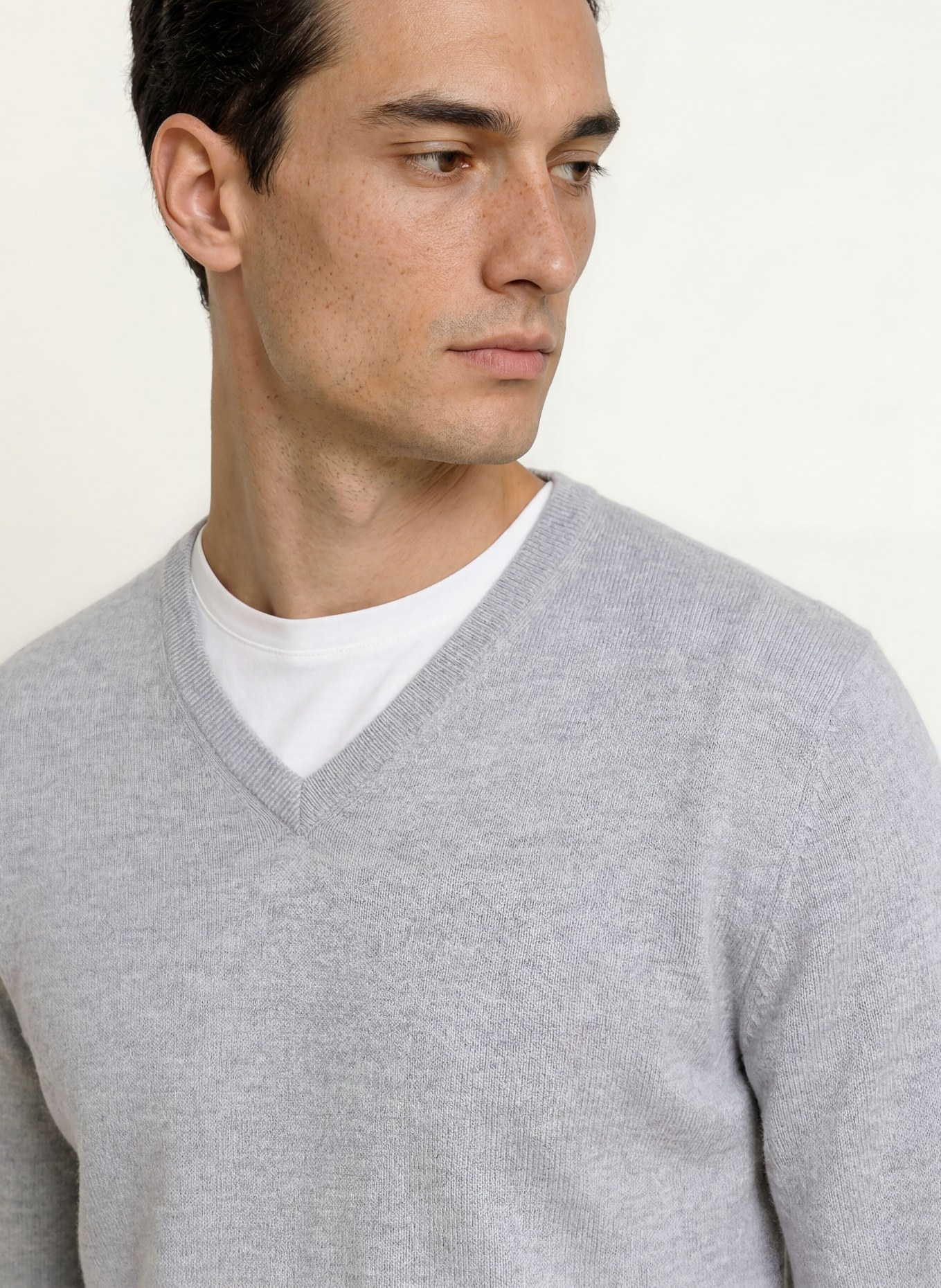 STROKESMAN'S Pullover aus Merinowolle: HELLGRAU