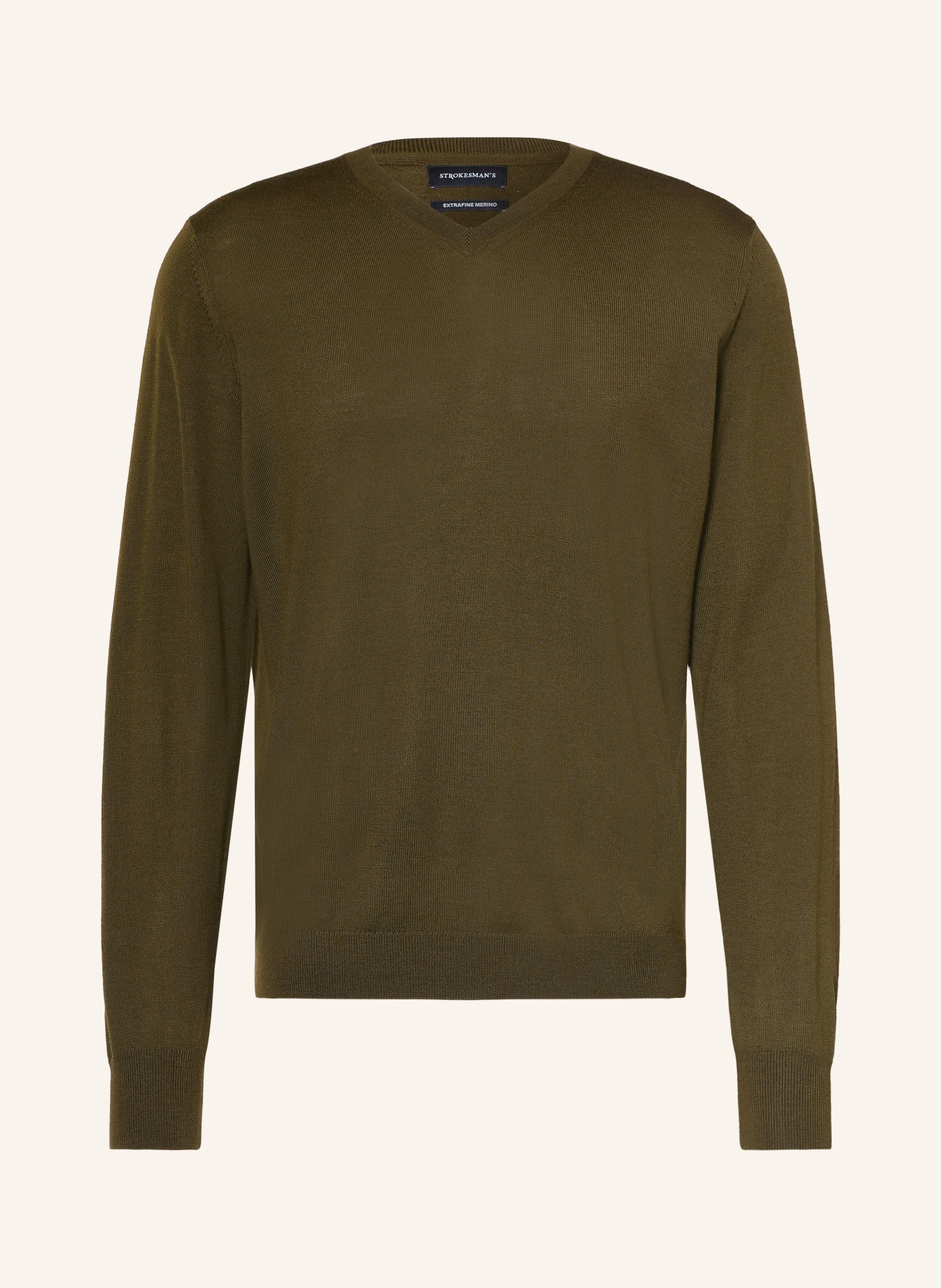 STROKESMAN'S Pullover aus Merinowolle: KHAKI