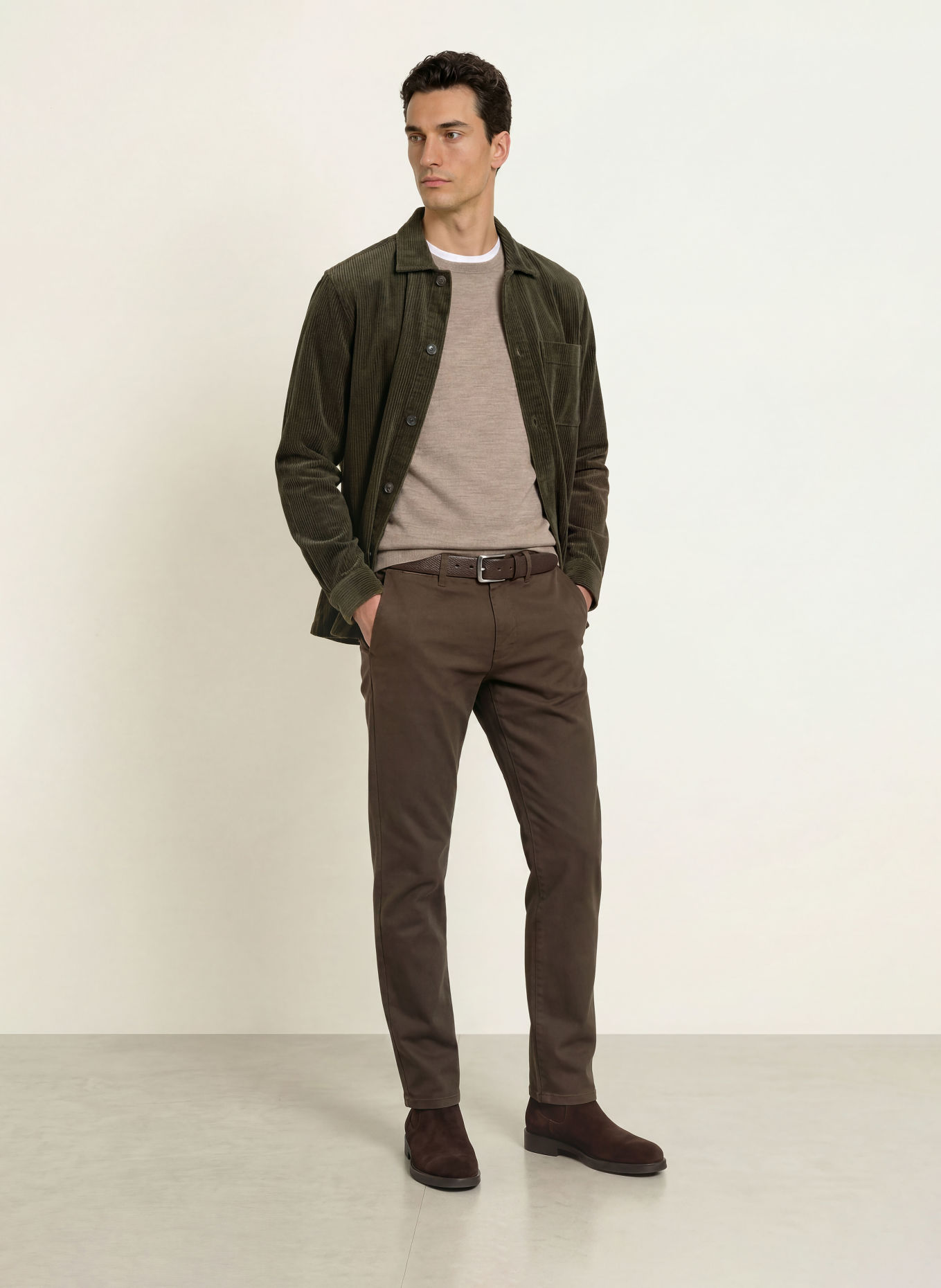 STROKESMAN'S Pullover aus Merinowolle: BEIGE