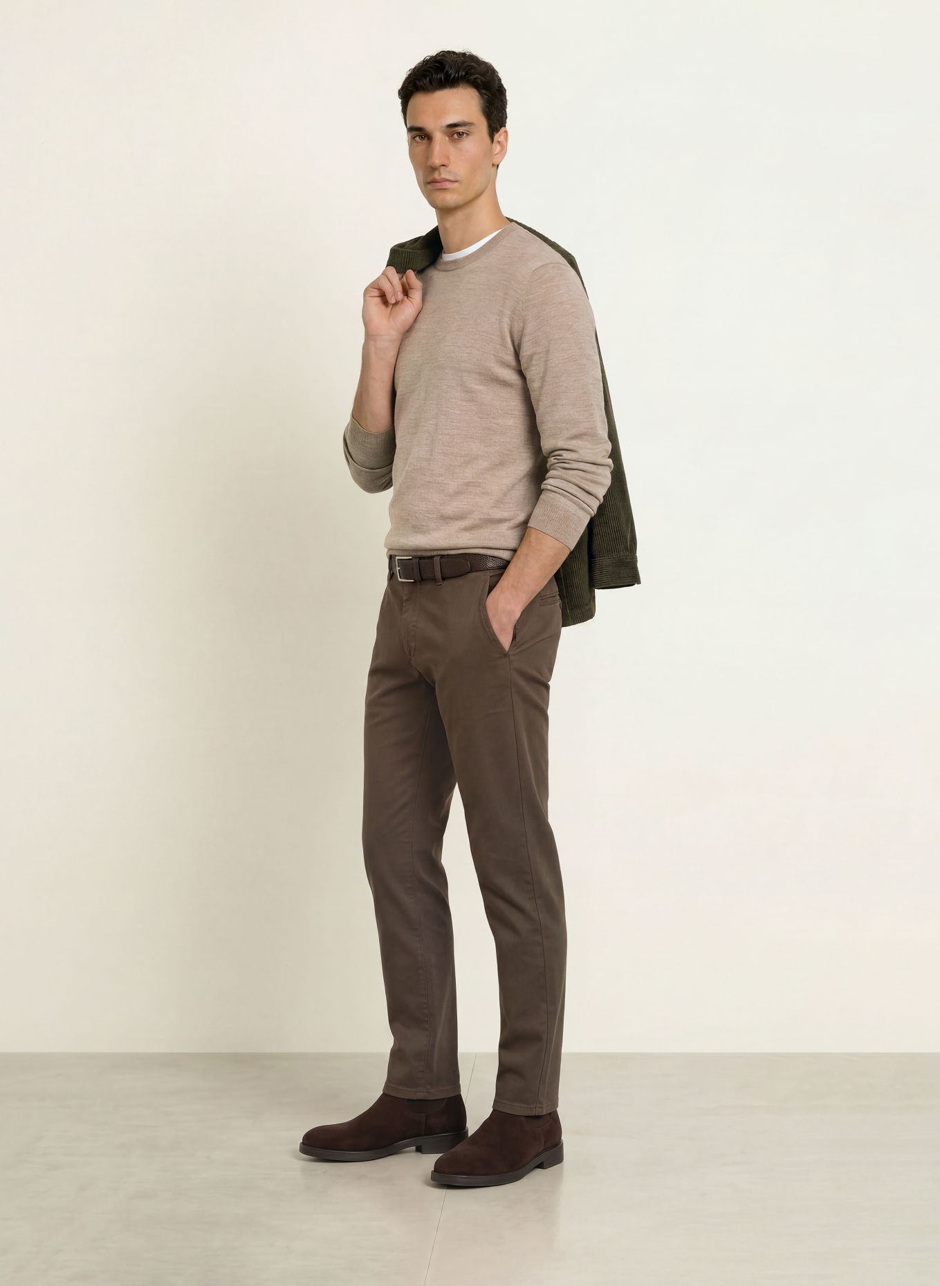 STROKESMAN'S Pullover aus Merinowolle: BEIGE