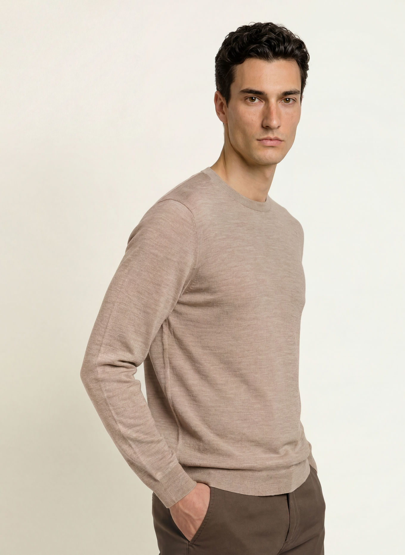 STROKESMAN'S Pullover aus Merinowolle: BEIGE