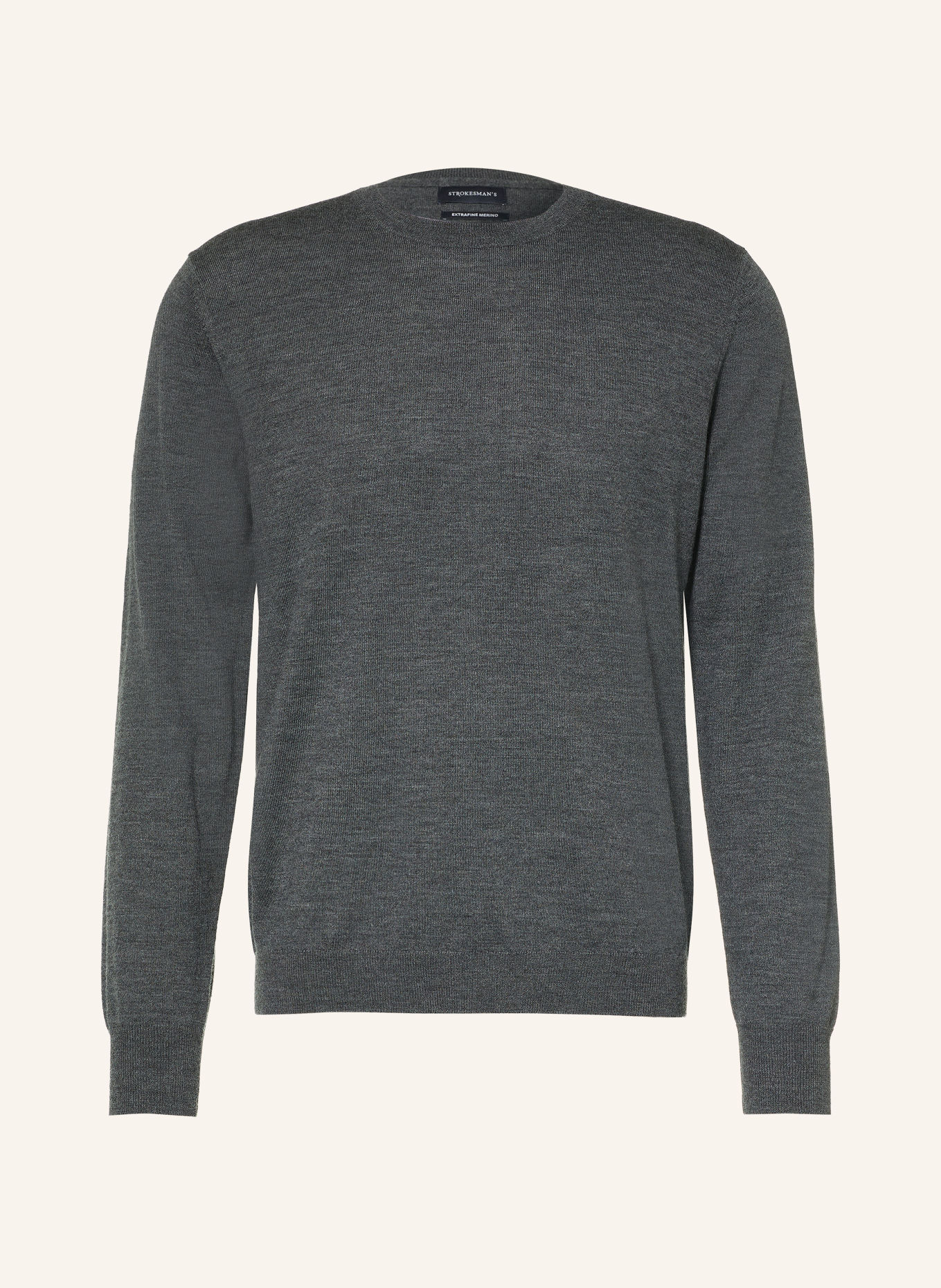 STROKESMAN'S Pullover aus Merinowolle: DUNKELGRAU