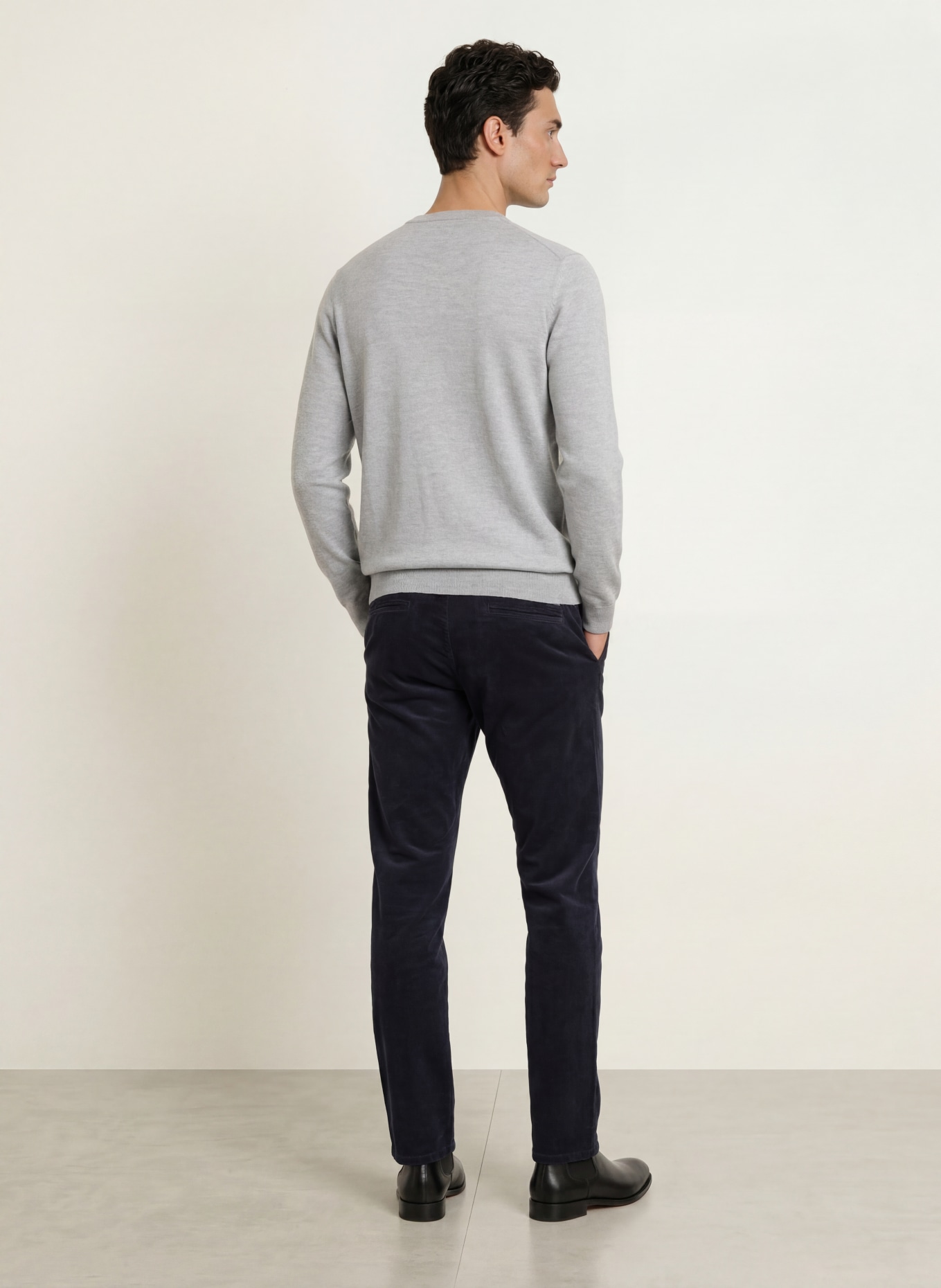 STROKESMAN'S Pullover aus Merinowolle: GRAU