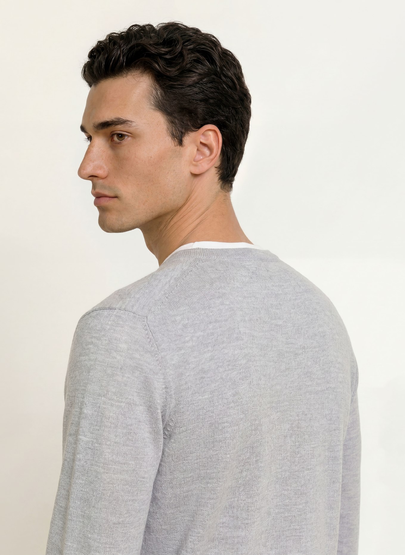STROKESMAN'S Pullover aus Merinowolle: GRAU