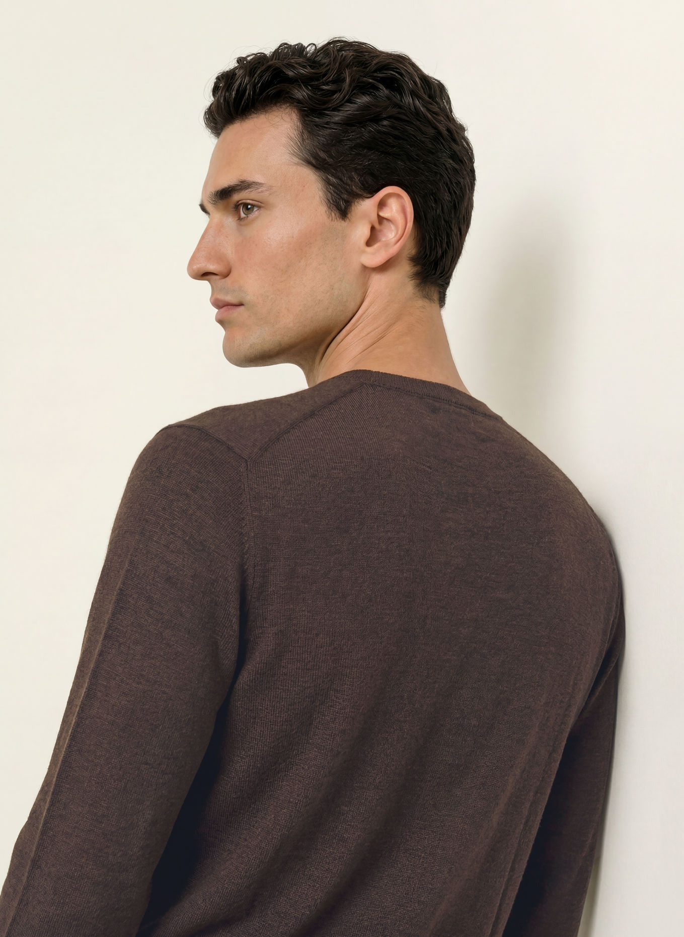 STROKESMAN'S Pullover aus Merinowolle: DUNKELBRAUN