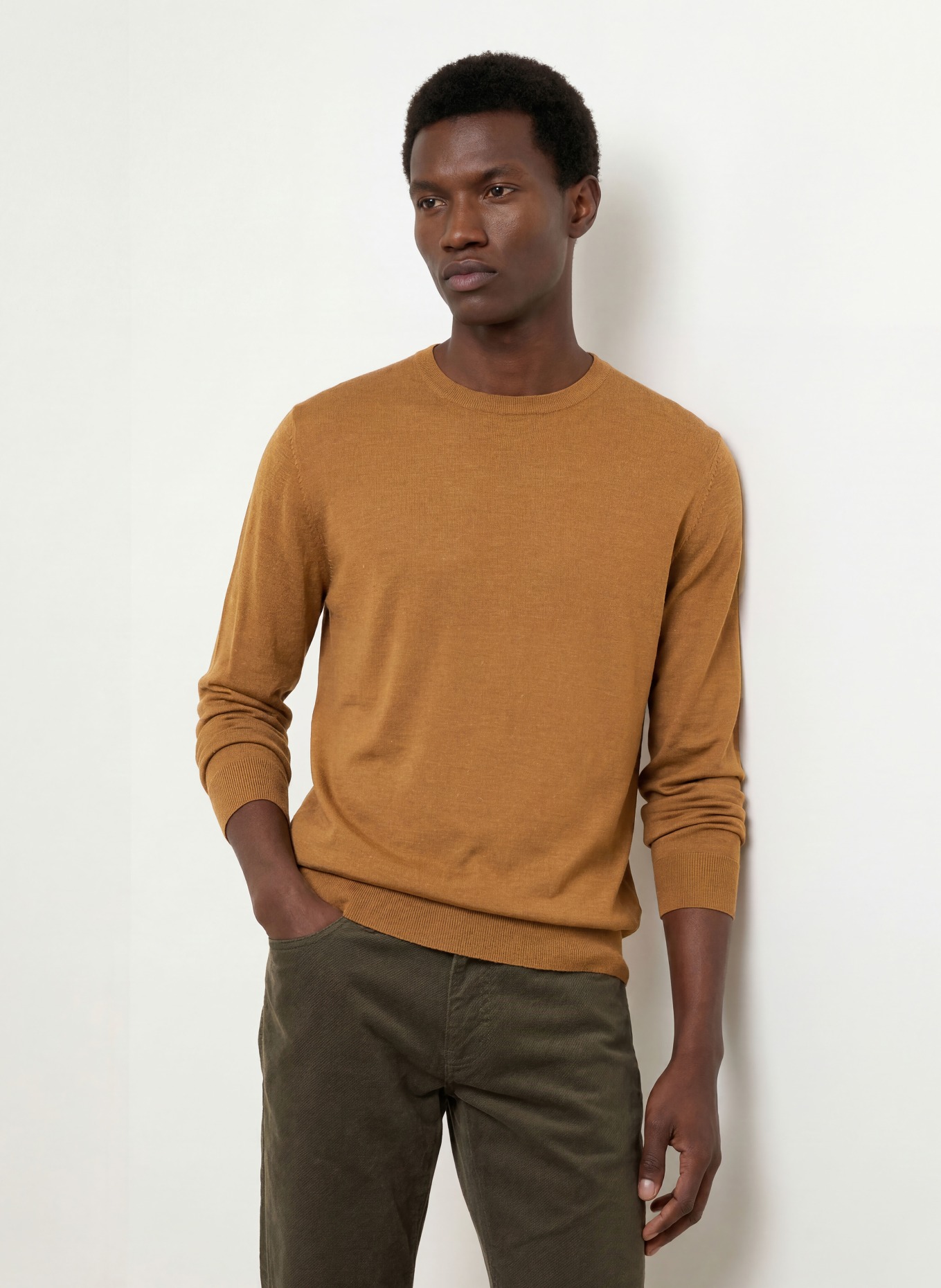 STROKESMAN'S Pullover aus Merinowolle: CAMEL