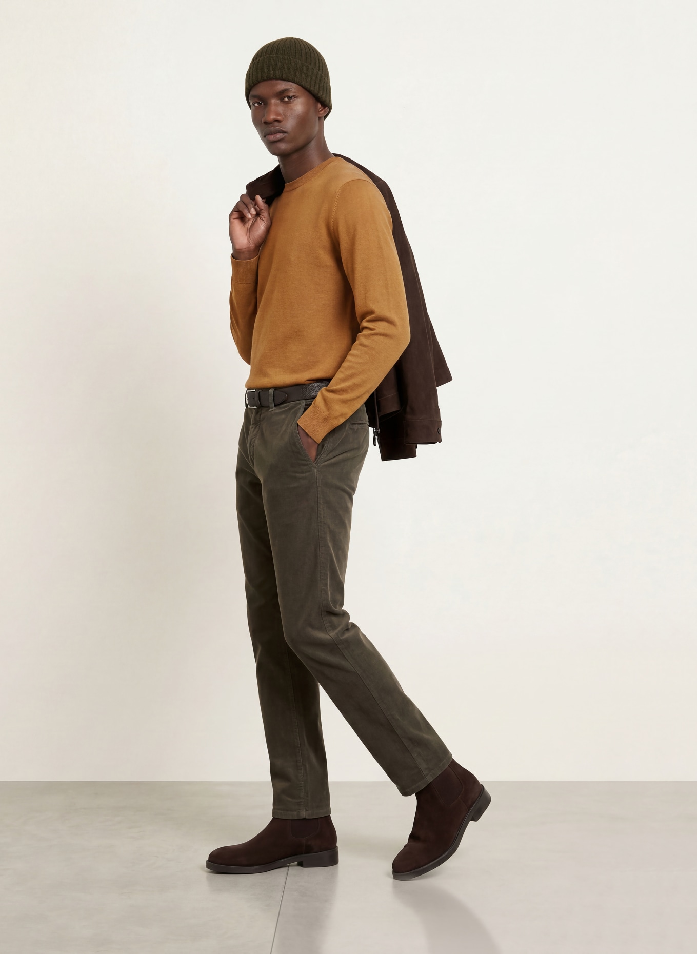 STROKESMAN'S Pullover aus Merinowolle: CAMEL