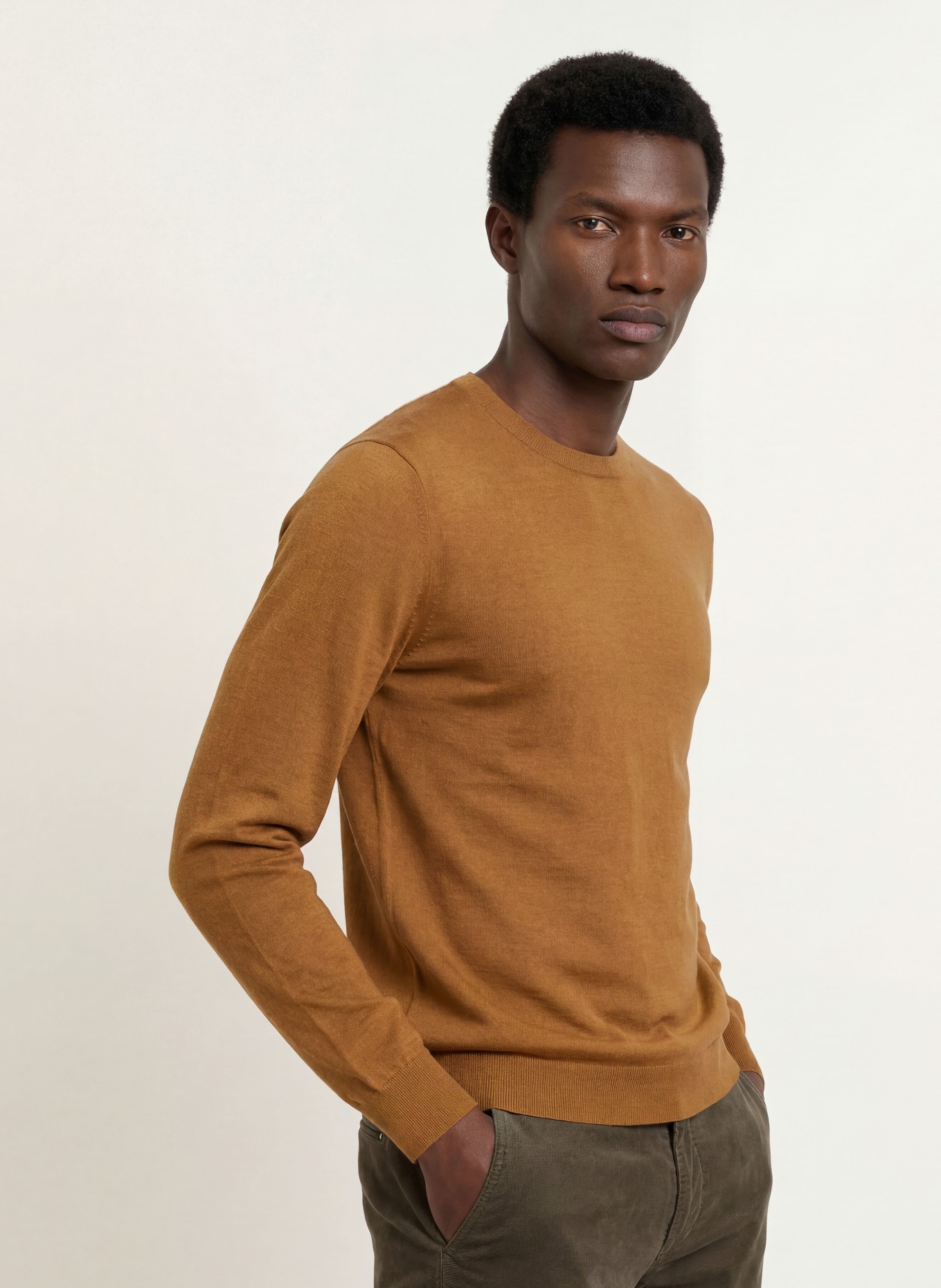 STROKESMAN'S Pullover aus Merinowolle: CAMEL