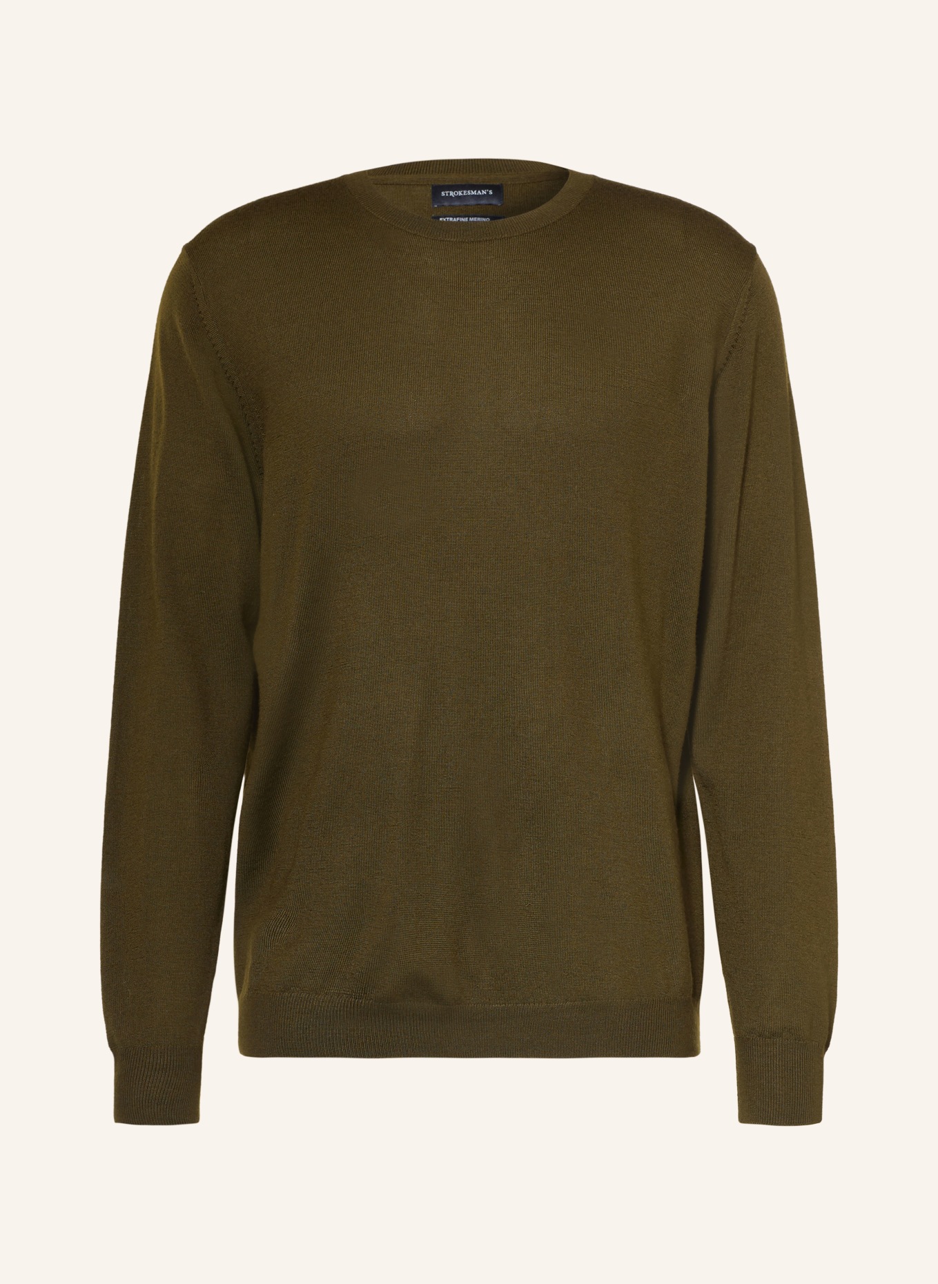 STROKESMAN'S Pullover aus Merinowolle: KHAKI