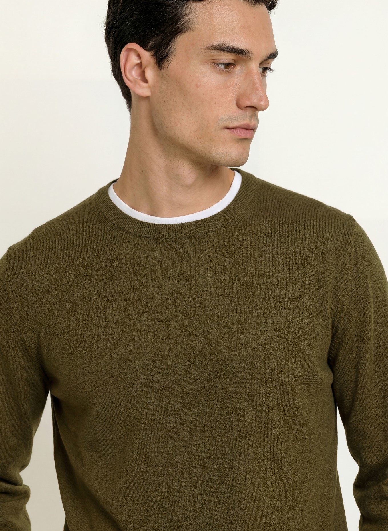 STROKESMAN'S Pullover aus Merinowolle: KHAKI
