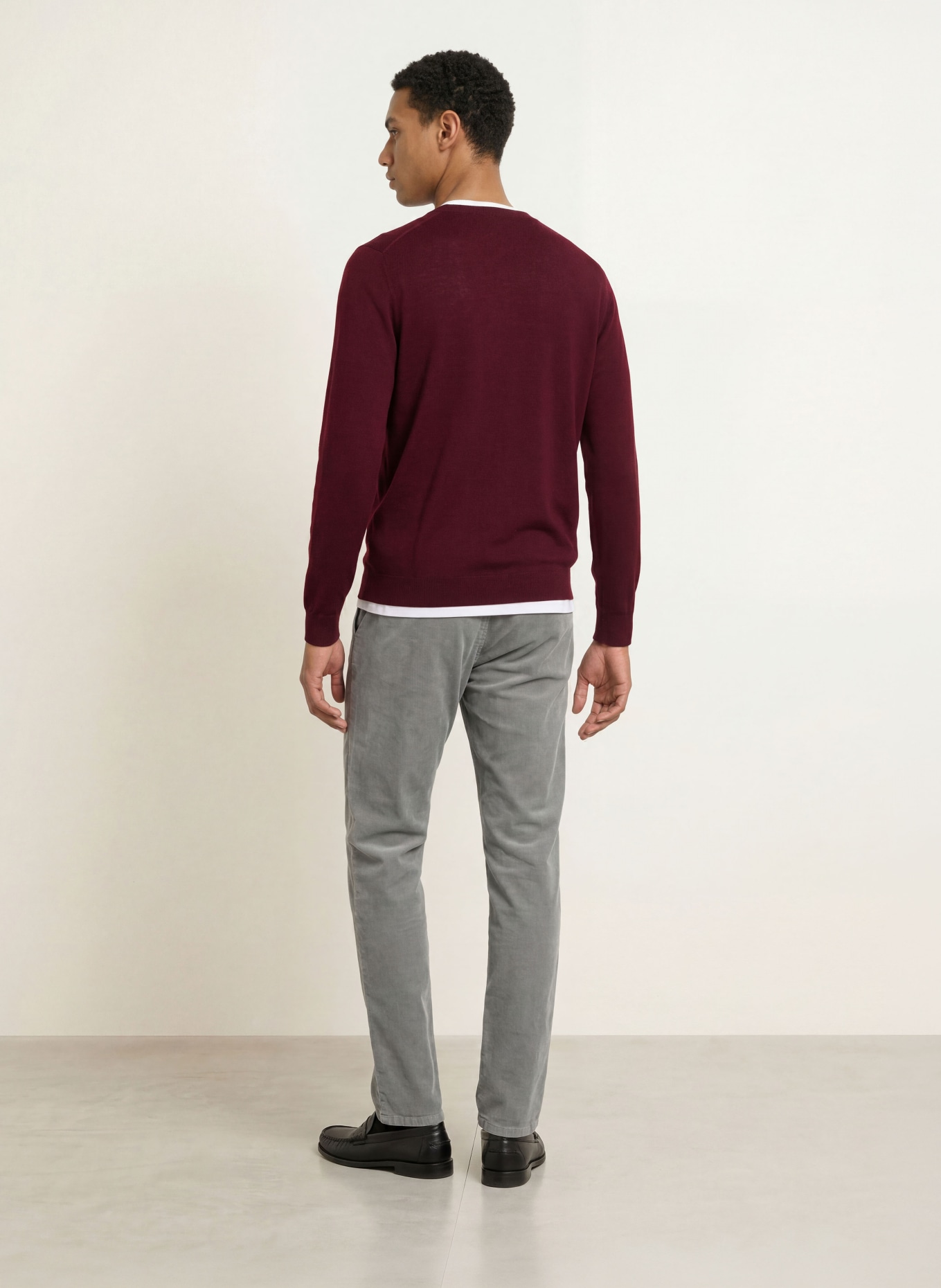 STROKESMAN'S Pullover aus Merinowolle: DUNKELROT