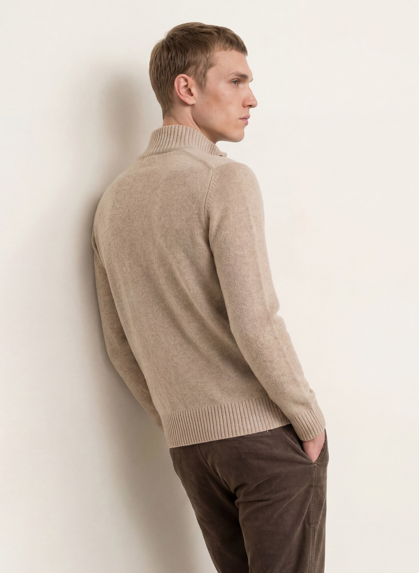 STROKESMAN'S Cashmere cardigan: BEIGE
