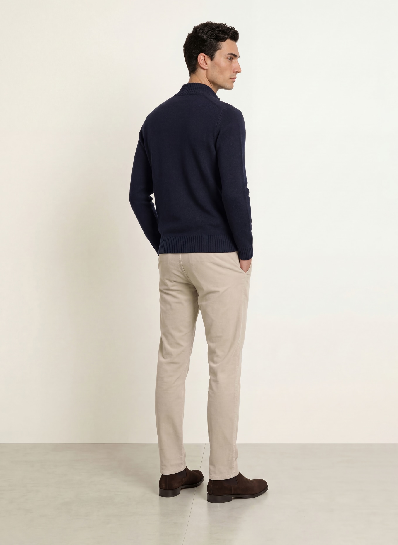 STROKESMAN'S Strickjacke aus Cashmere: DUNKELBLAU